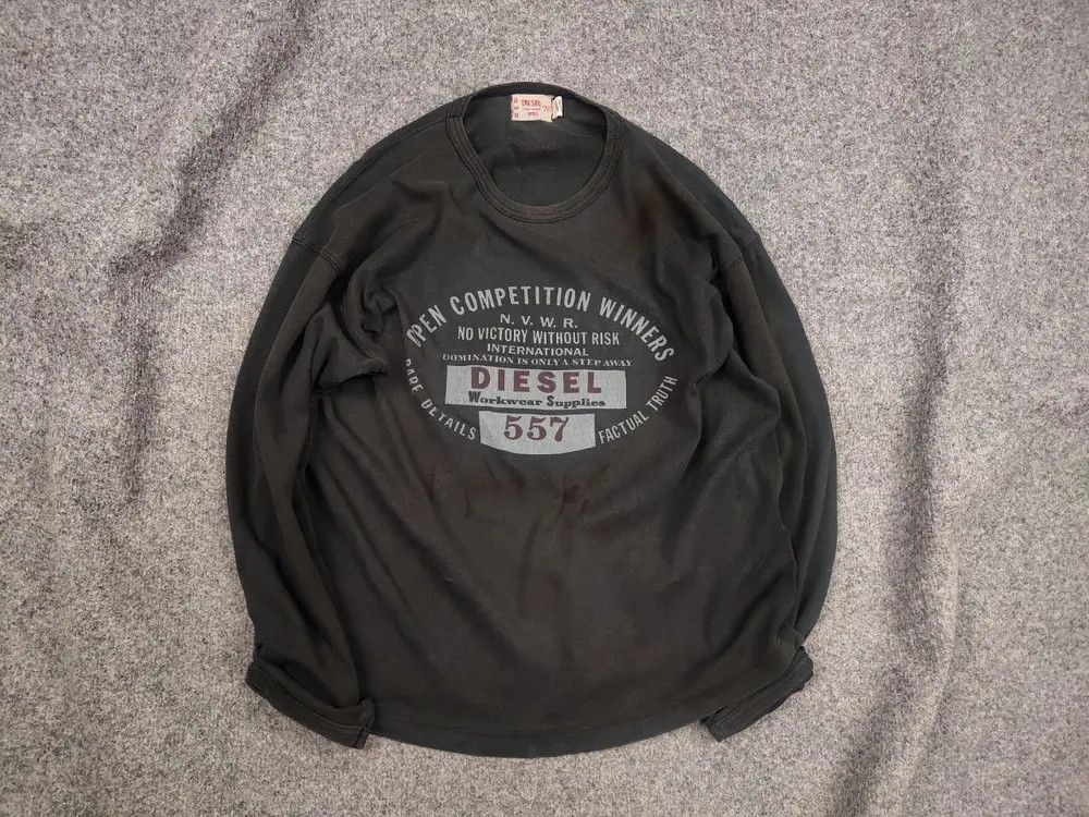 Diesel Vintage Diesel 1955 Logo Faded Distressed Black long sleeve Size US M / EU 48-50 / 2 - 1 Thumbnail