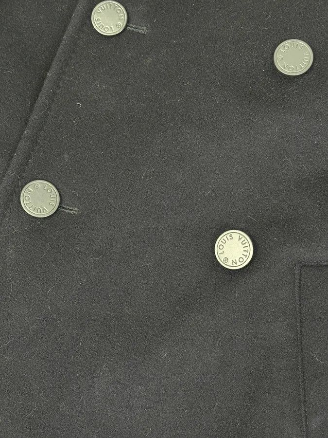 Louis Vuitton Louis Vuitton Navy Wool Double-Breasted Coat Size US M / EU 48-50 / 2 - 9 Thumbnail