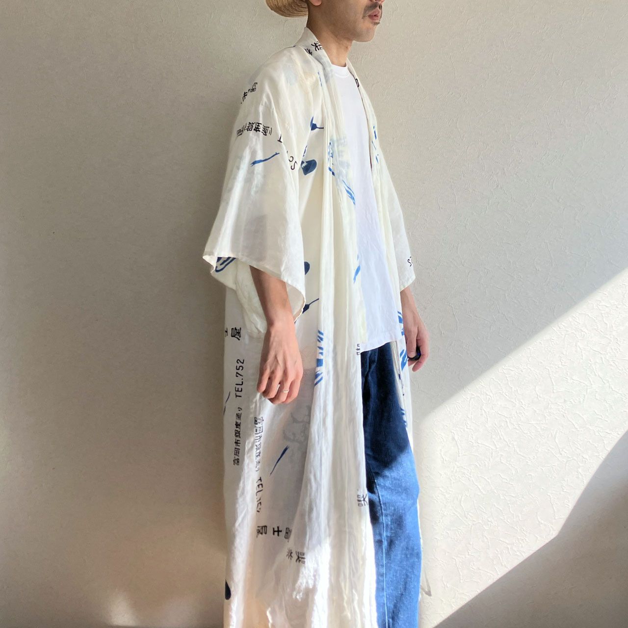 Other Tenugui Patchwork Kimono Vintage Japanese Fabric Robe Size US L / EU 52-54 / 3 - 12 Thumbnail