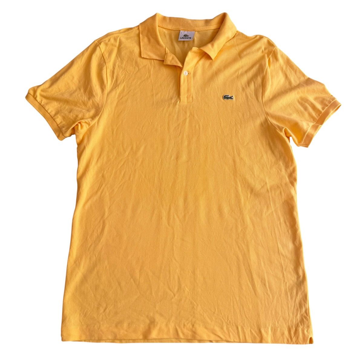 Lacoste Lacoste Classic Fit Yellow Short Sleeve Polo Shirt Size US XXL / EU 58 / 5 - 1 Thumbnail