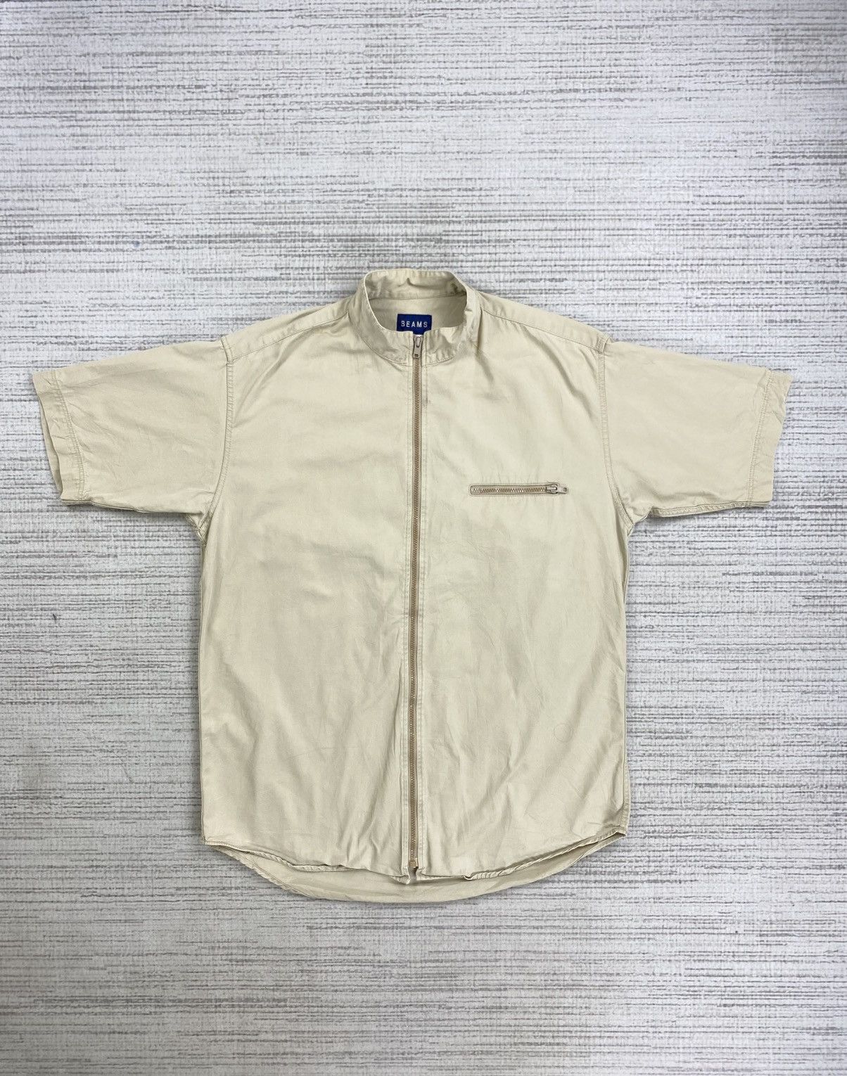 Beams Plus × Japanese Brand × Vintage Vintage Beams Japan Zipper Short Sleeve Shirt Size US M / EU 48-50 / 2 - 1 Thumbnail