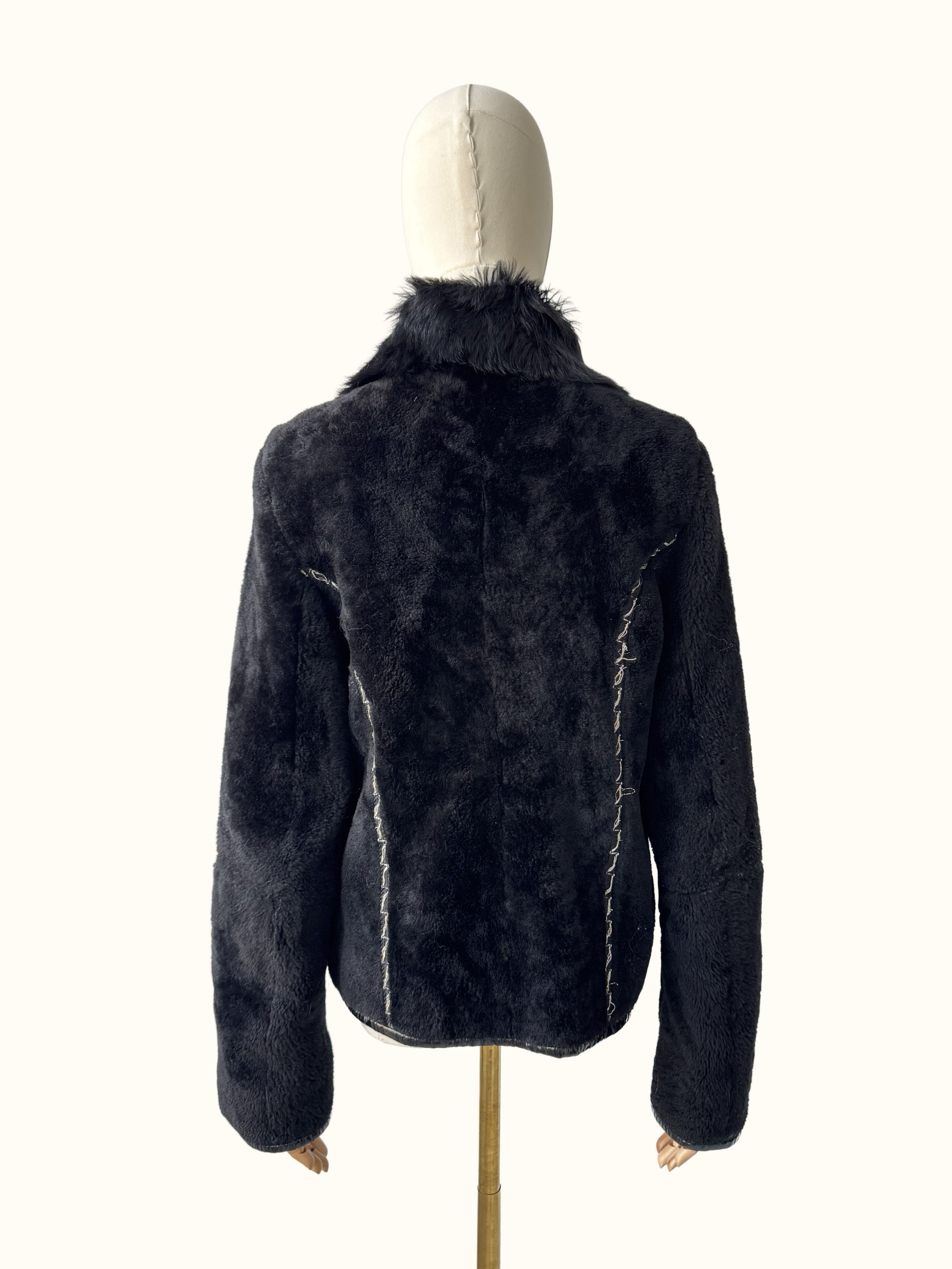 Vintage Vintage Real Sheepskin Jacket (B550) Size S / US 4 / IT 40 - 4 Thumbnail