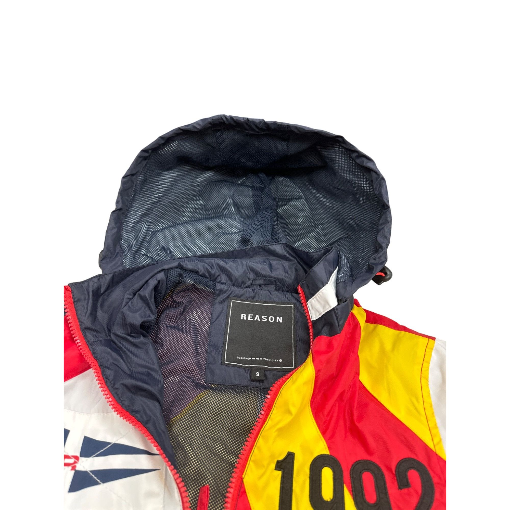 Reason Reason men’s blue red white yellow black windbreaker jacket Size US S / EU 44-46 / 1 - 4 Thumbnail