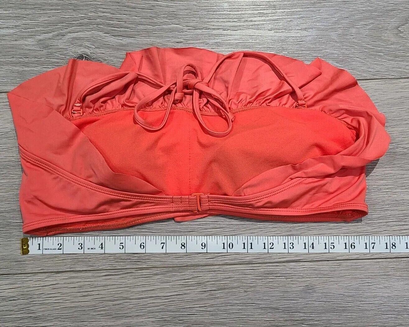 Old Navy Old Navy Coral Swimsuit Top Extra Large Bandeu Layered Size ONE SIZE - 2 Thumbnail