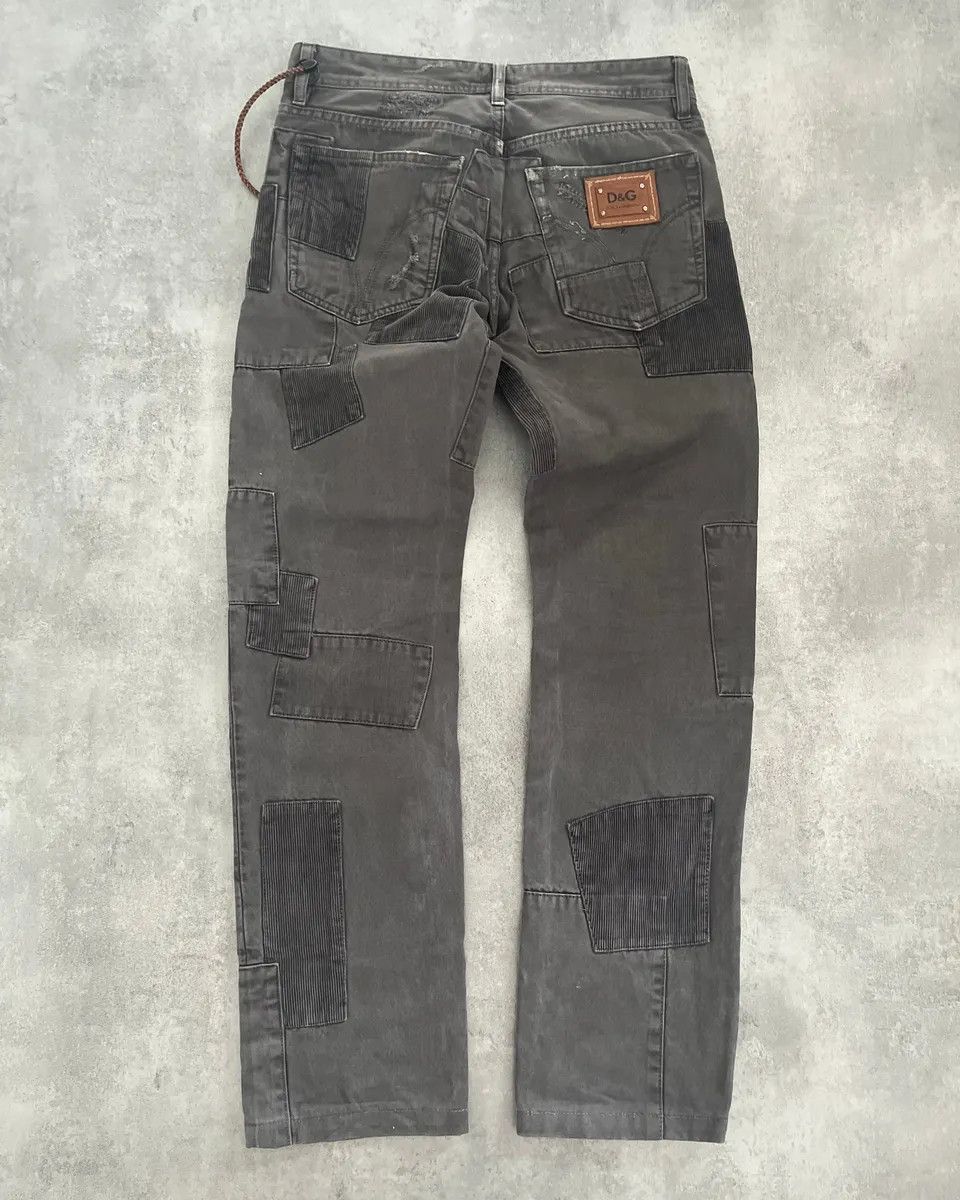 Dolce & Gabbana AW2011 Dolce & Gabbana Grey Patchwork Pants Size US 30 / EU 46 - 2 Thumbnail