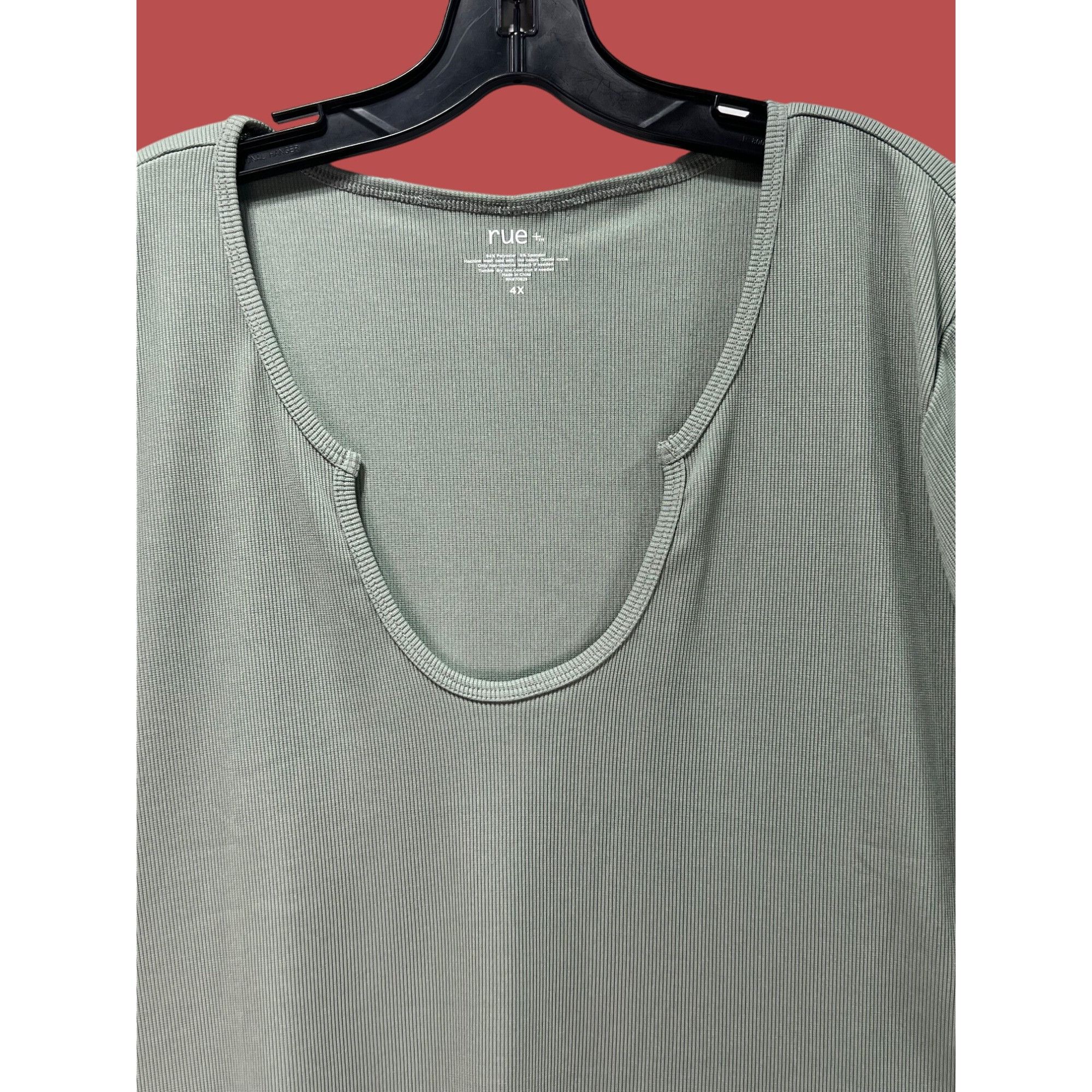 Other Rue + - Women's Long Sleeve Stretch Casual T-Shirt - Light G Size 4XL / US 24-26 - 10 Thumbnail
