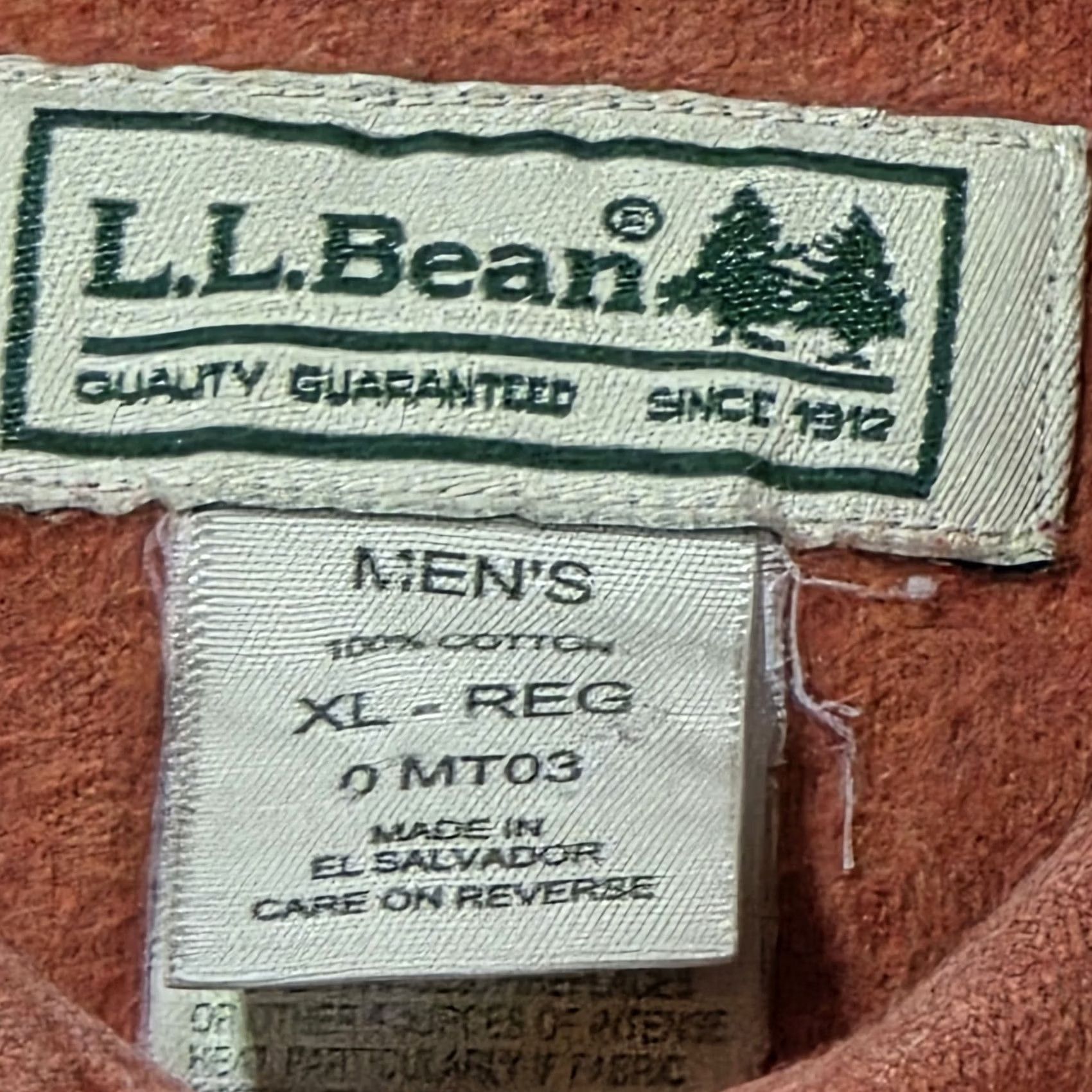 Vintage LL Bean Chamois Cloth Work Shirt Button Up Orange Reg Fit Heavy Flannel Size US M / EU 48-50 / 2 - 5 Thumbnail