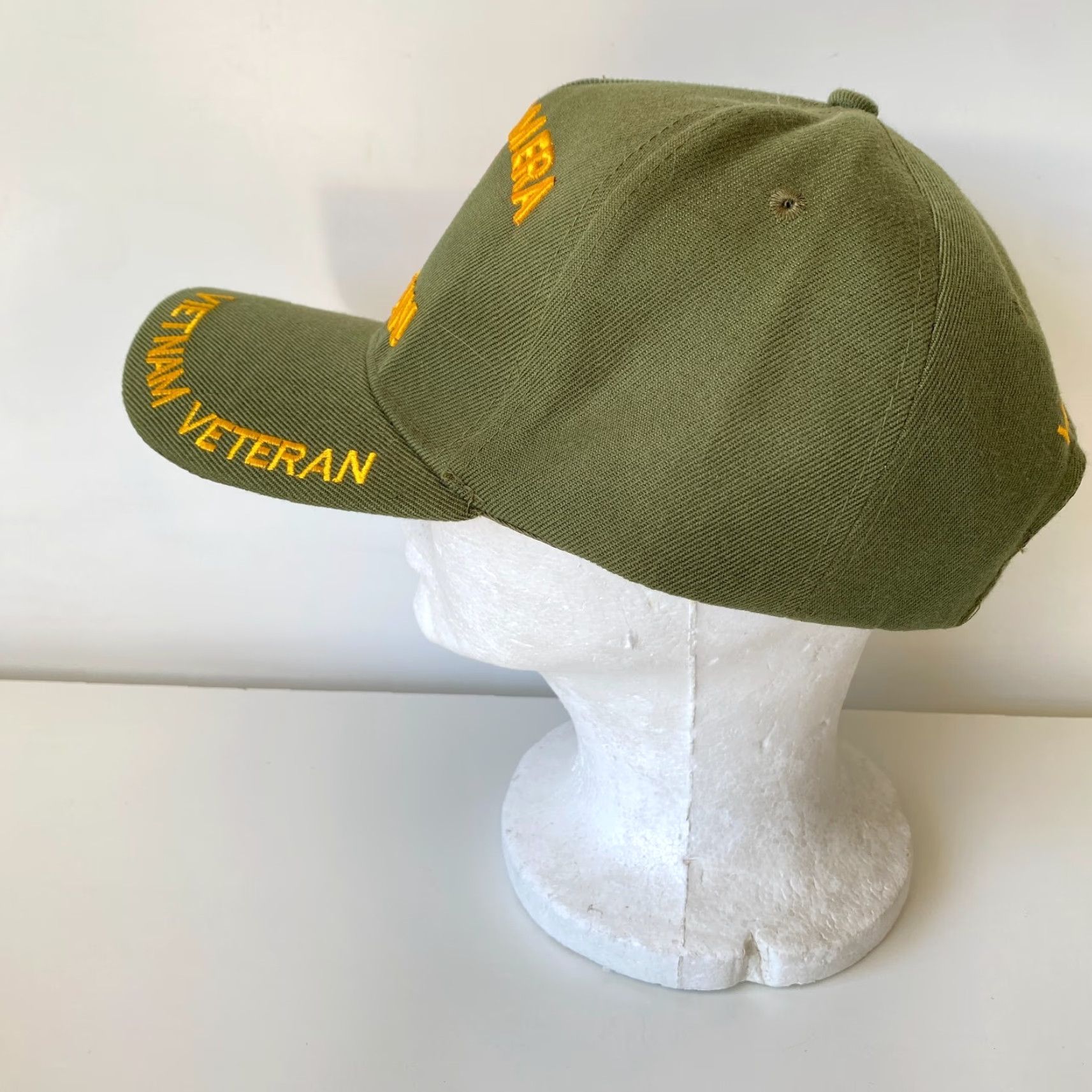 Augusta Sportswear August Sportswear Hat Strapback Green Men Adjustable Medals Embroidered Vietnam Veteran Vet Size ONE SIZE - 4 Thumbnail