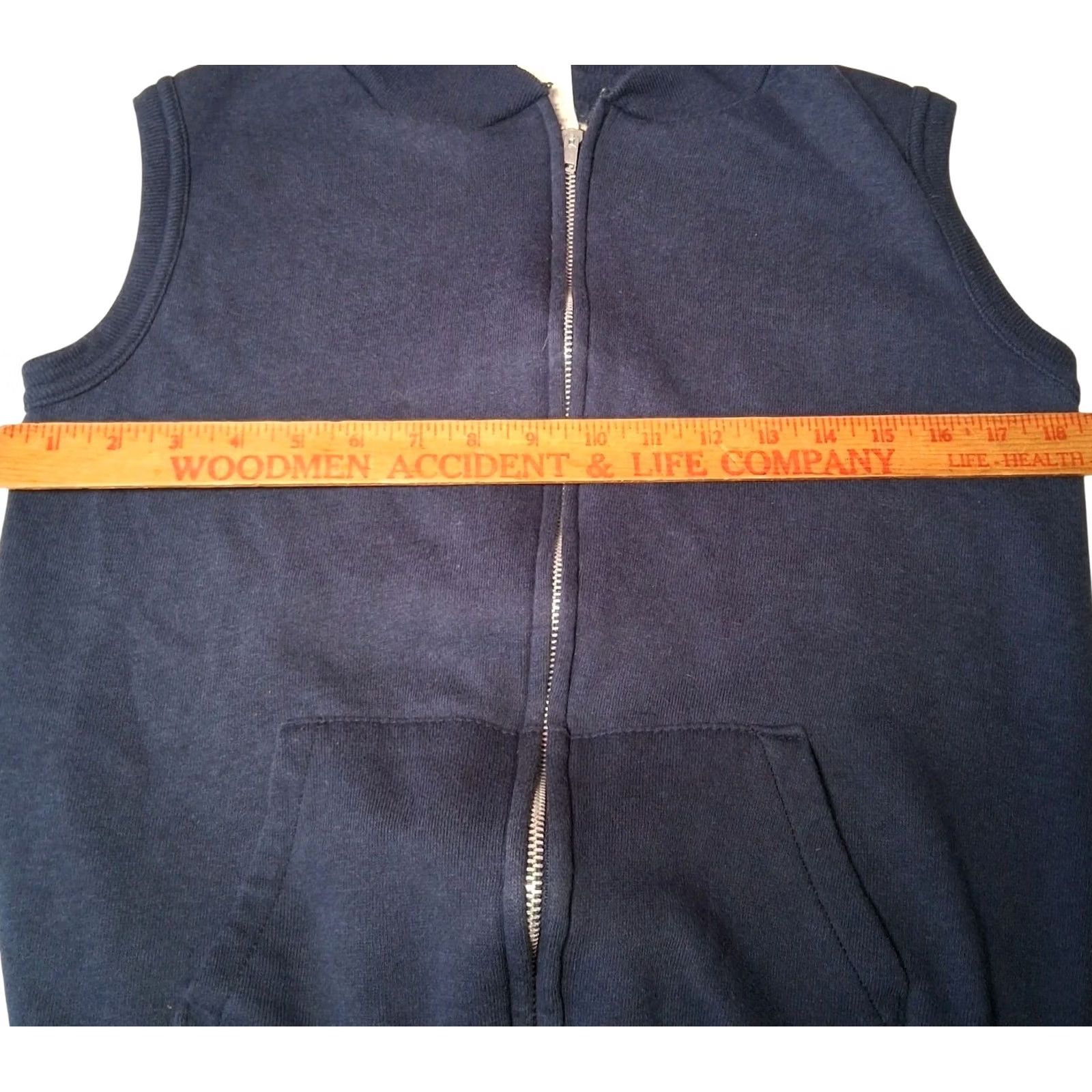 Vintage VINTAGE Unbranded Sweatshirt Vest M Blue Zip Sleeveless Mock Neck Activewear Sportswear Men Size US M / EU 48-50 / 2 - 4 Thumbnail