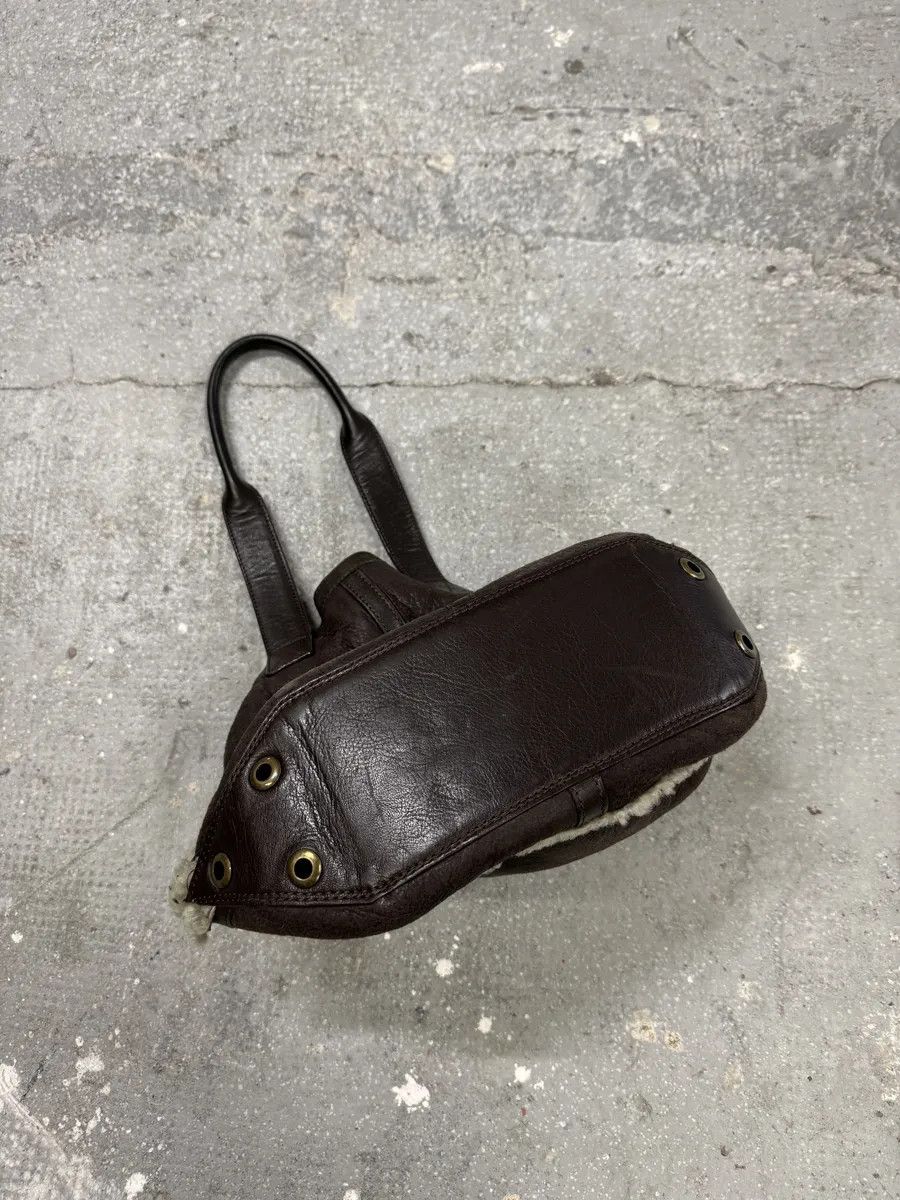 Jean Paul Gaultier × Vintage 1990s Jean Paul Gaultier Brown Leather Shearling Bag Size ONE SIZE - 4 Thumbnail
