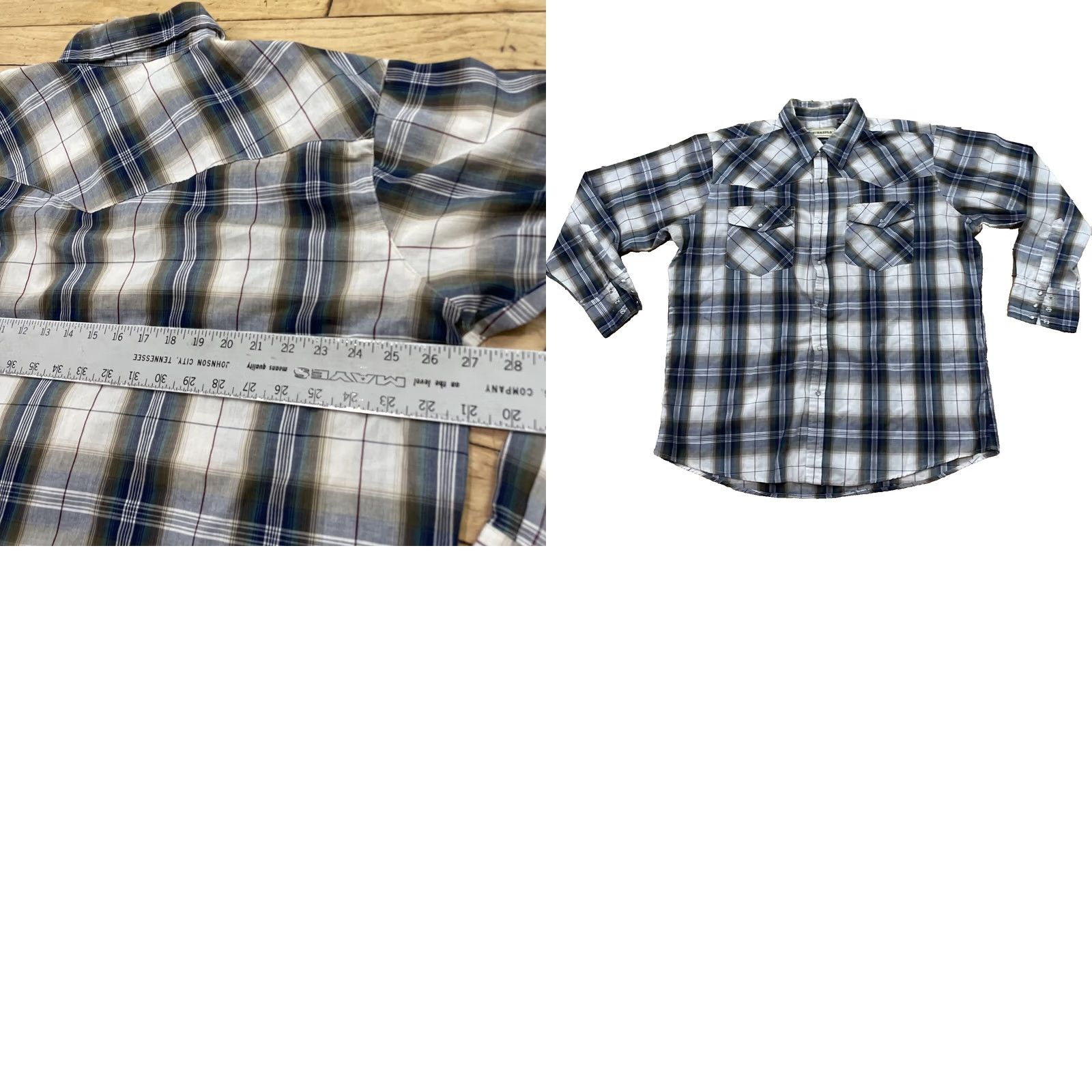 Vintage BIT & BRIDLE Pearl Snap Western Shirt Men 2X Vtg Cowbow WorkWear Brushpopper 2XL Size US XXL / EU 58 / 5 - 11 Thumbnail
