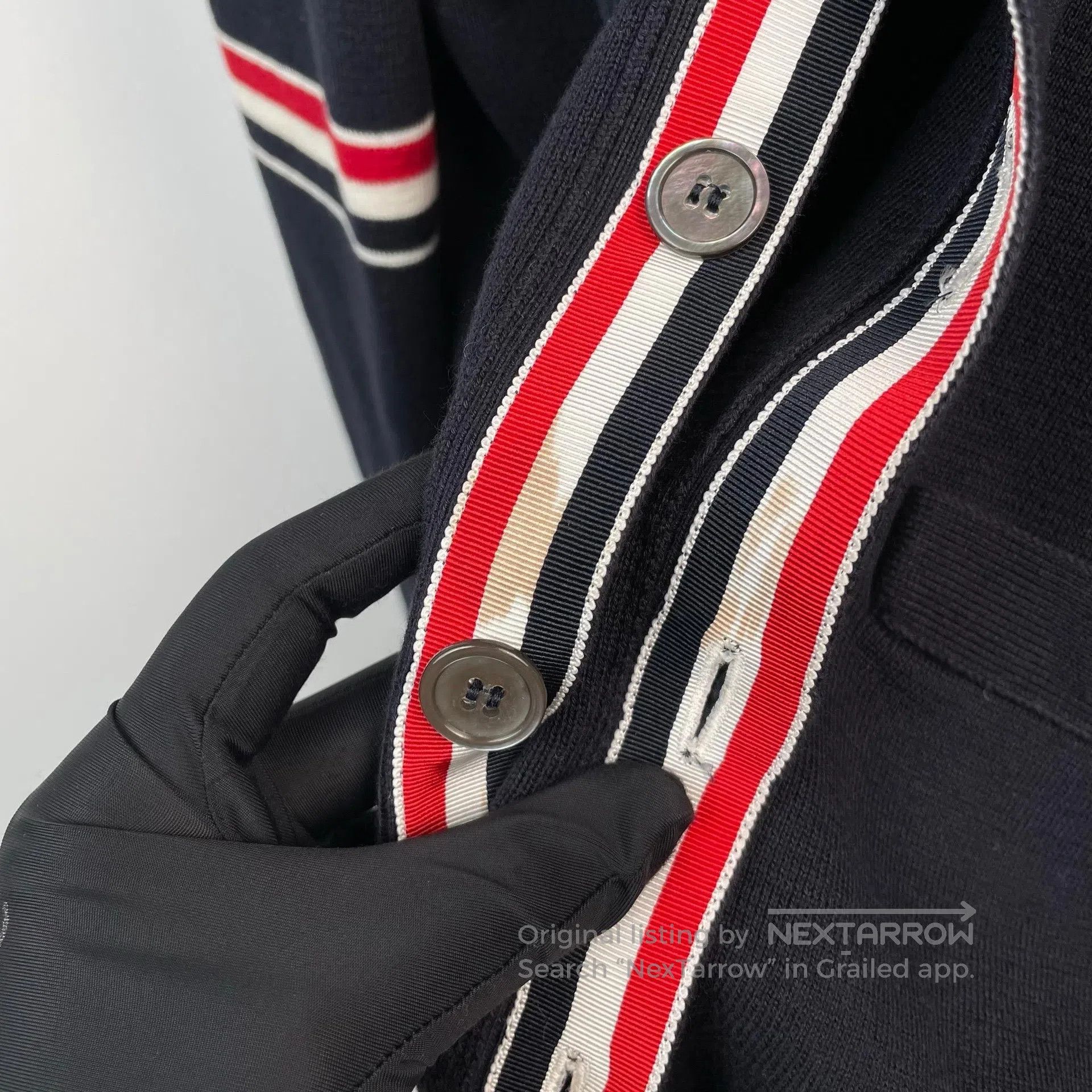 Thom Browne Thom Browne Dark Blue Double Sleeve Color Block Knit Open Size S / US 4 / IT 40 - 9 Thumbnail