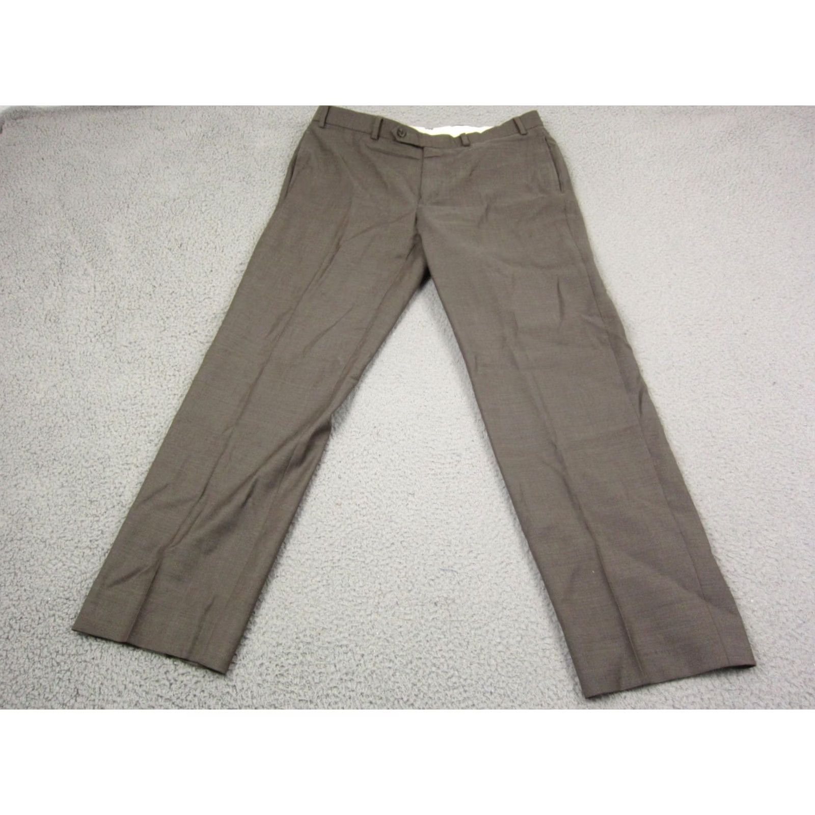 Brooks Brothers Brooks Brothers Pants Mens W36 L30 Brown 346 Fitzgerald Fit 100% Wool Formal Dress Pants Flat Front Size US 36 / EU 52 - 6 Thumbnail