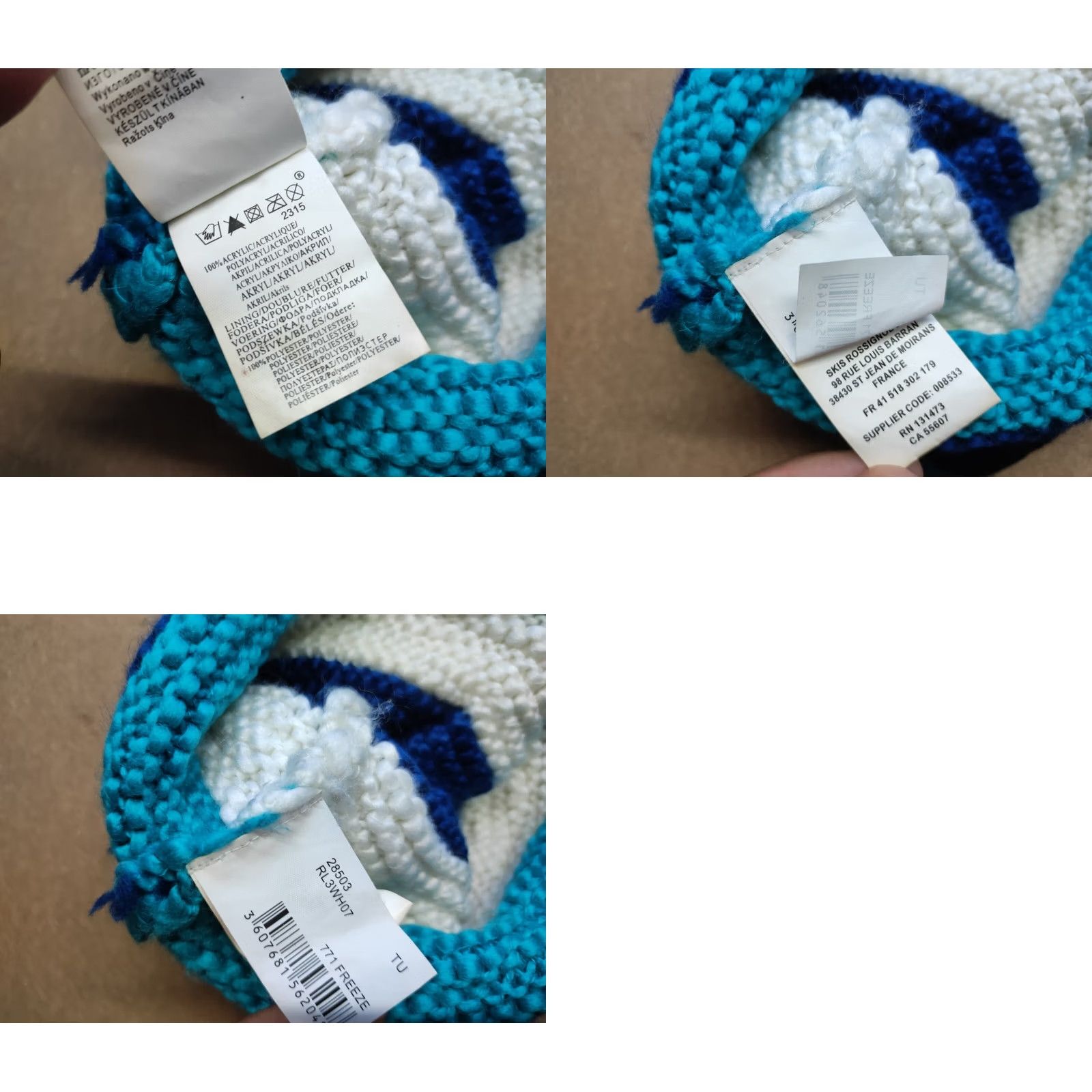 Rossignol Rossignol Beanie Hat One Size Pom Pom Lined Striped Knit Outdoor Winter Warm Ski Unisex Adults Mens Womens Size ONE SIZE - 8 Thumbnail