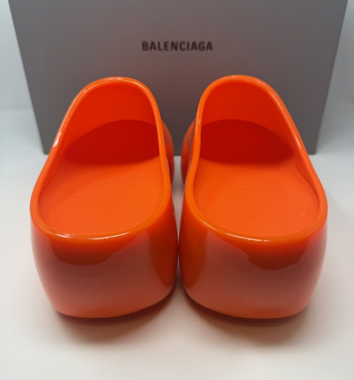 Balenciaga Balenciaga Technoclog Shiny Rubber Mules Orange Size US 8 / EU 41 - 3 Thumbnail