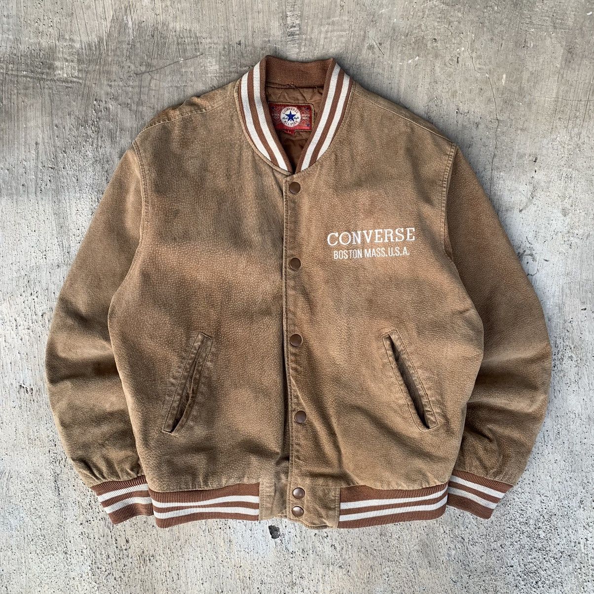 Converse Converse varsity USA embroided. suede leather Jacket vintage Size US L / EU 52-54 / 3 - 6 Thumbnail