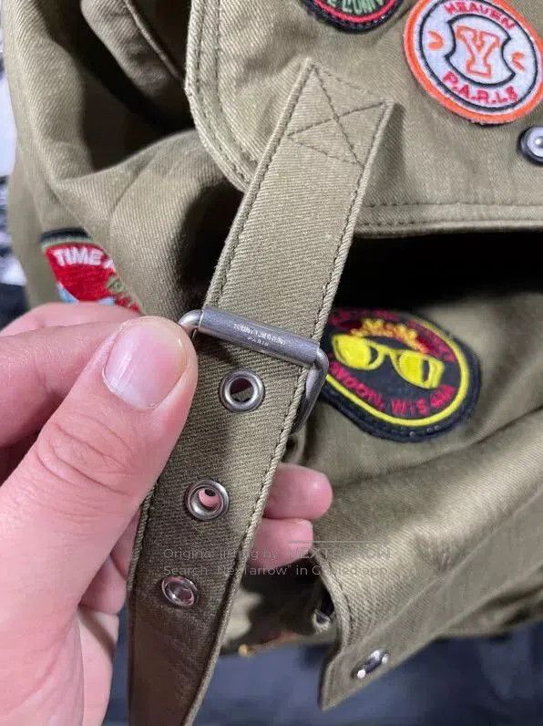Yves Saint Laurent military green patch backpack from saint laurent. Size ONE SIZE - 3 Thumbnail