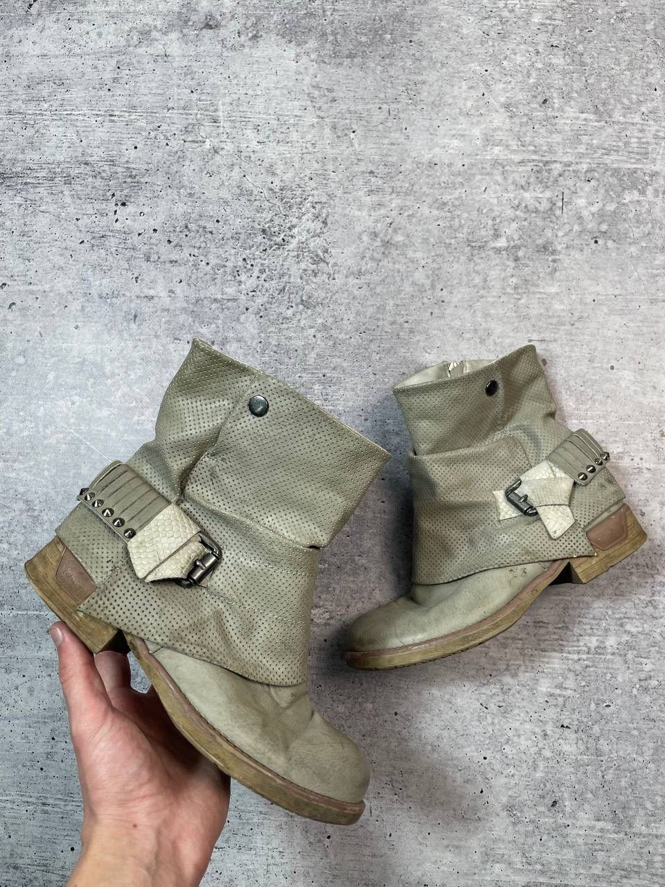 If Six Was Nine Vintage Airstep AS98 Style Ankle Biker Boots Y2K Size US 7 / IT 37 - 1 Thumbnail