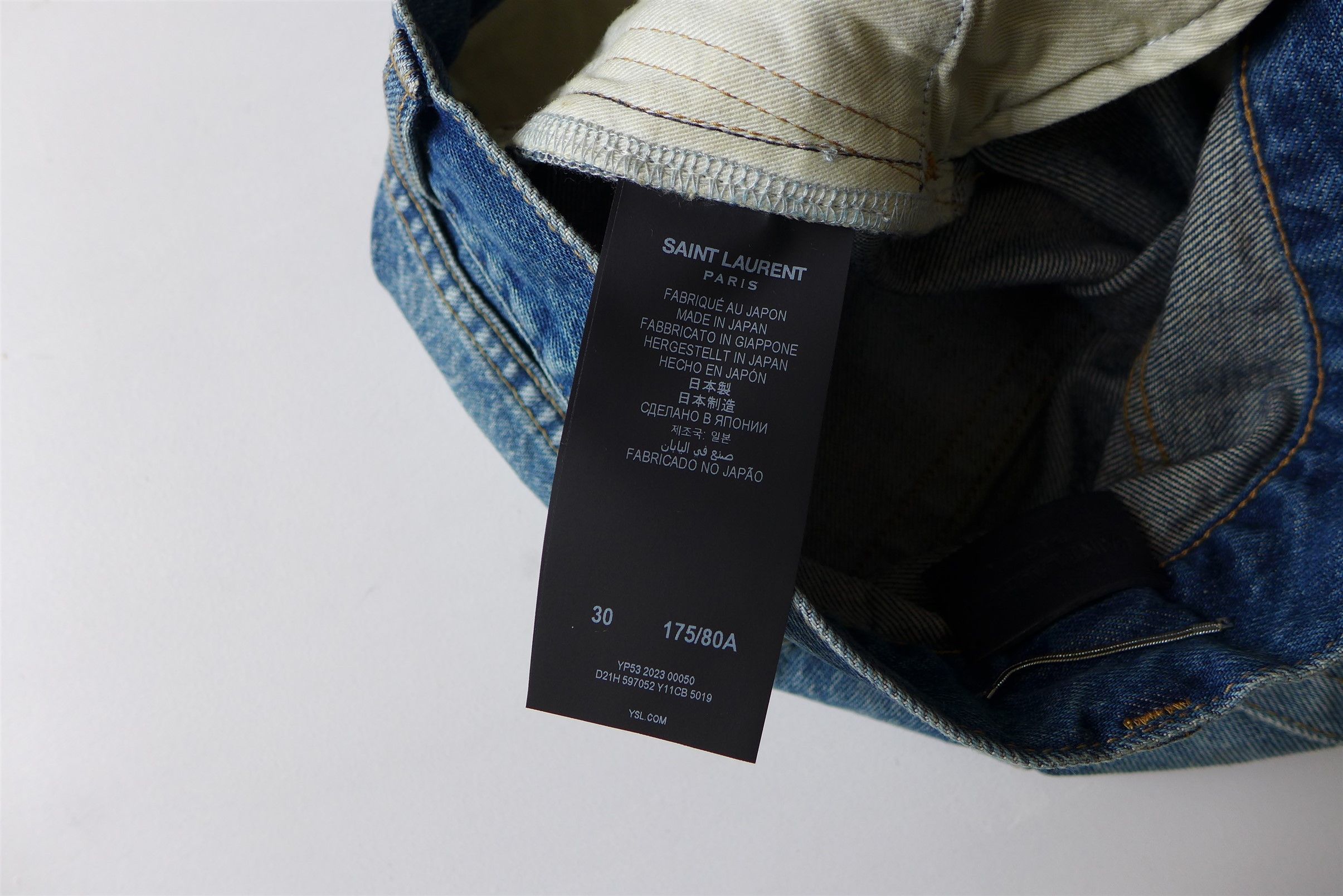 Saint Laurent Paris Saint Laurent Paris D18 Jeans - Hydrangea Blue Denim Size US 30 / EU 46 - 14 Thumbnail