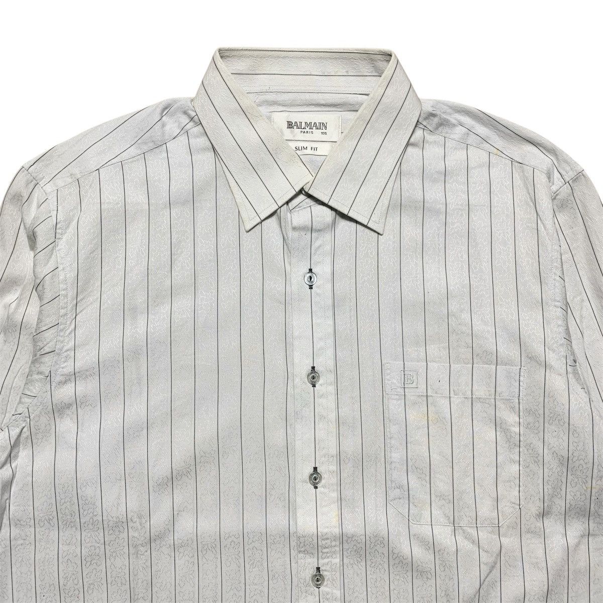 Balmain Balmain Stripe Shirt Button Up Size US L / EU 52-54 / 3 - 3 Thumbnail