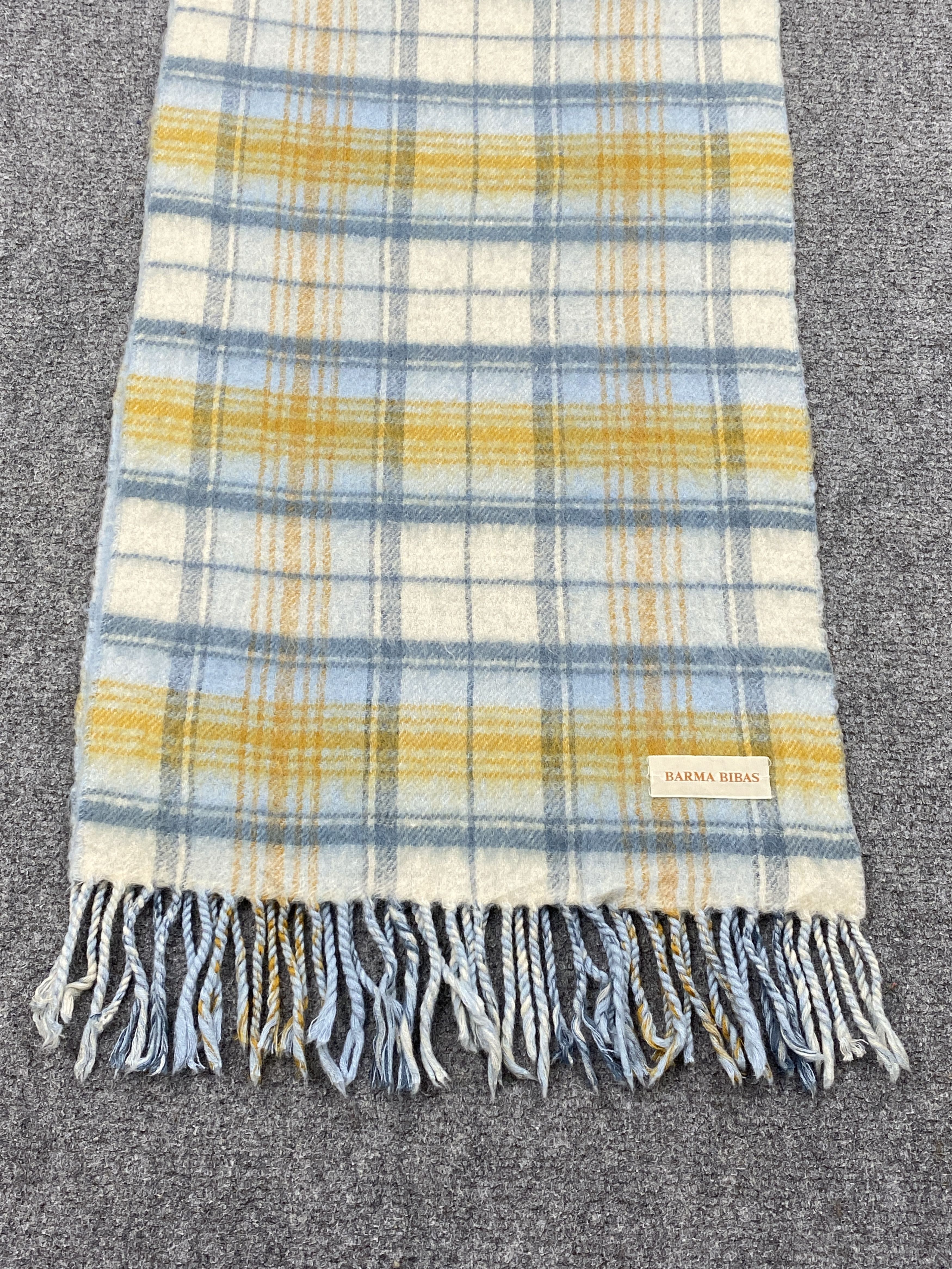 Burma Bibas Barma Bibas Checkered Scarf / Muffler / Neckwear - SC0046 Size ONE SIZE - 3 Thumbnail