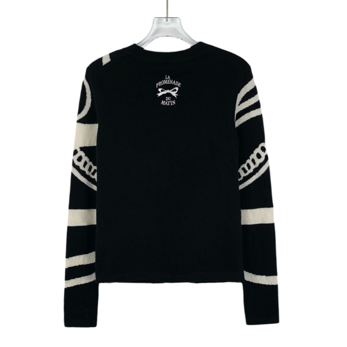 Hermes Hermes Black Pattern Jacquard Crew Neck Knit Sweater K26WX Size XS / US 0-2 / IT 36-38 - 2 Thumbnail