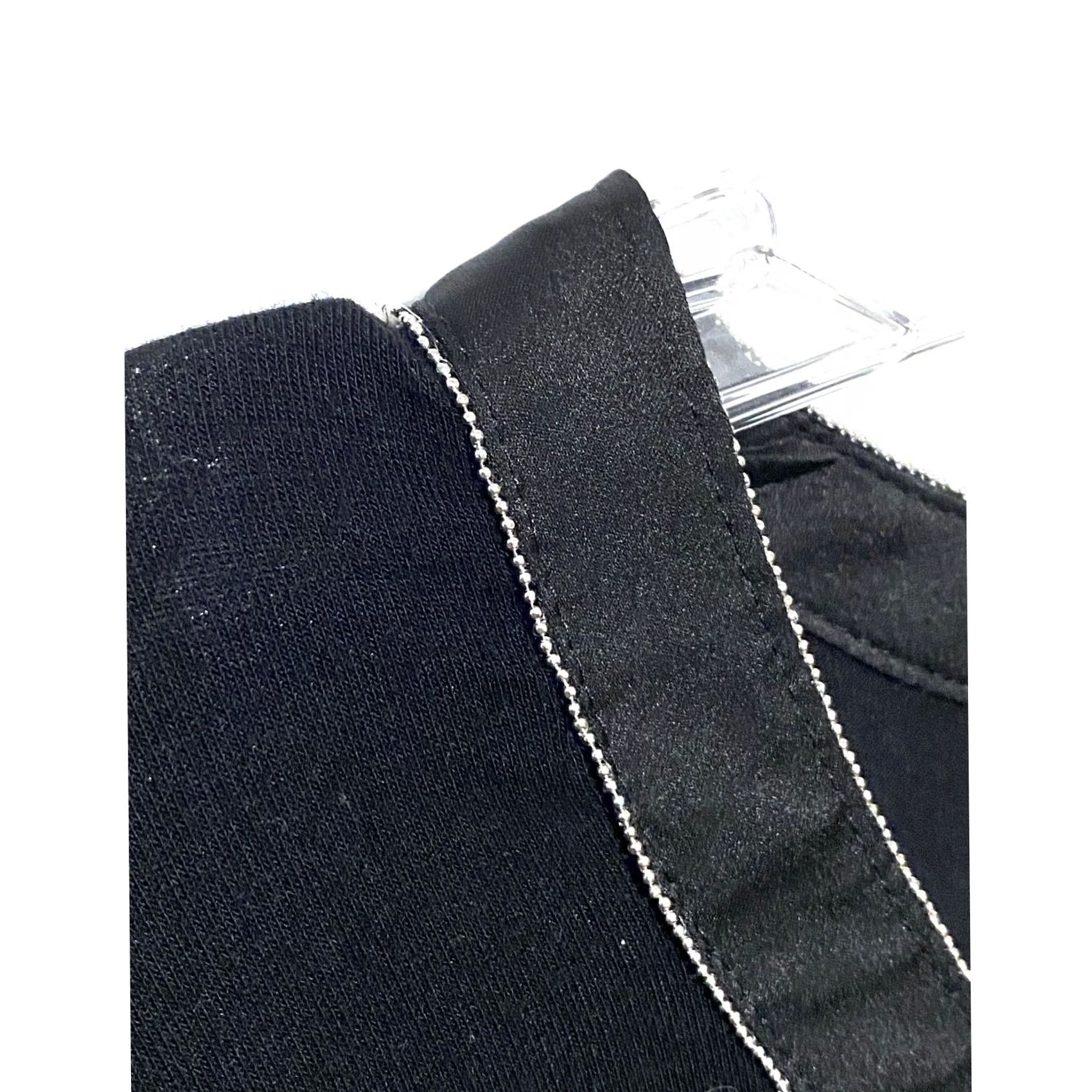 White House Black Market VINTAGE WHBM Black Ball Chain Layered Top Blouse XS Dark Romantic Whimsigoth Layered Hem Womens XS Black Ball Chain Layered Hem Blouse Size XS / US 0-2 / IT 36-38 - 2 Thumbnail