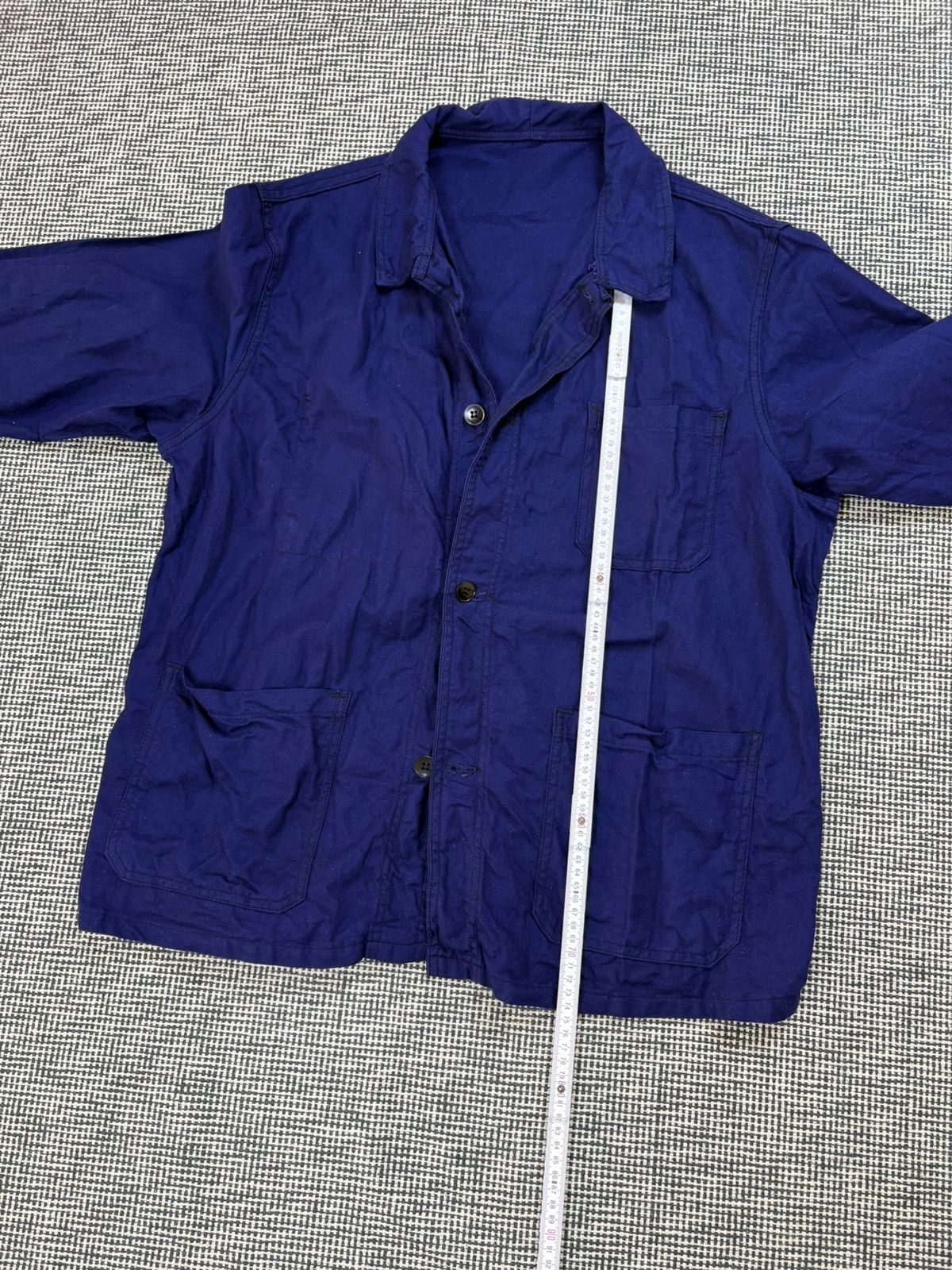 Le Laboureur 60s/70s unbranded french chore coat jacket 3 pocket sanfor Size US L / EU 52-54 / 3 - 4 Thumbnail