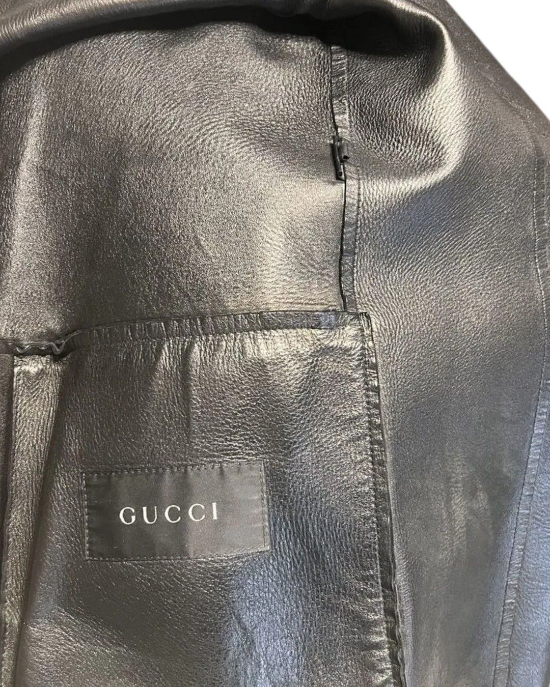 Gucci TOM FORD ERA WOOL LINED LEATHER JACKET Size US M / EU 48-50 / 2 - 5 Thumbnail