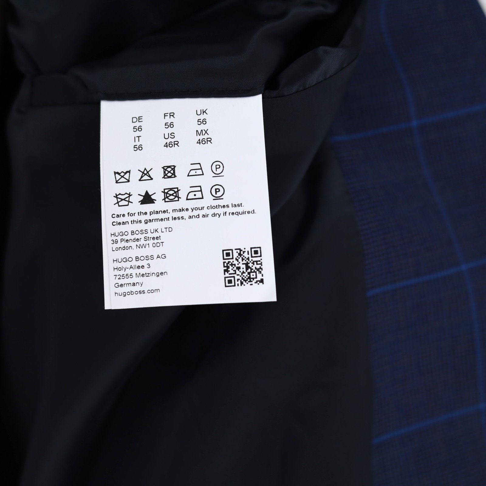 Hugo Boss Hugo Boss Men's Dark Blue Karl Modern Suit Jacket Size 46R Size 46R - 8 Thumbnail