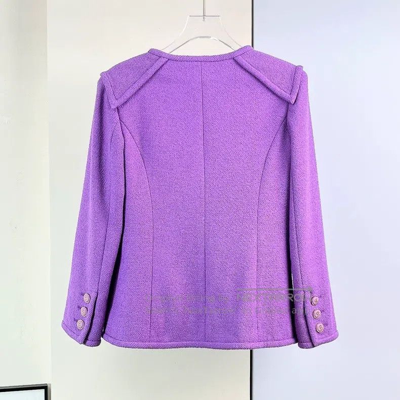 Chanel Chanel 20C purple four-pocket jacket Size XXS / US 00 / IT 34 - 2 Thumbnail