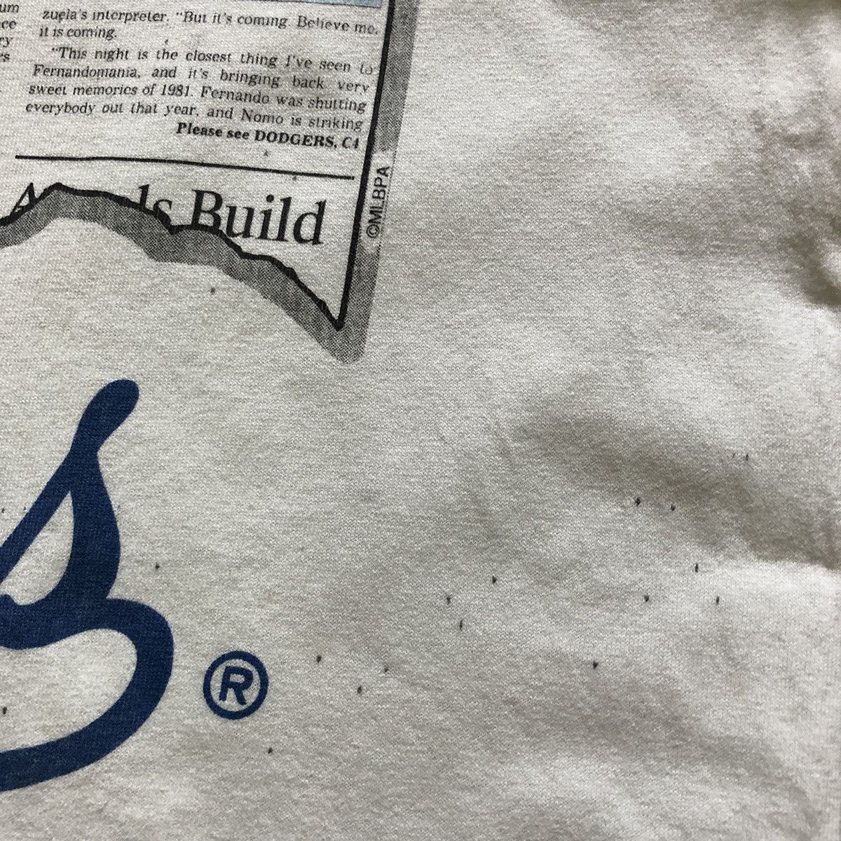 MLB × Vintage Vintage 1995 Lagendary Hideo Nomo MLB LA Dodgers Tee Size US M / EU 48-50 / 2 - 3 Thumbnail