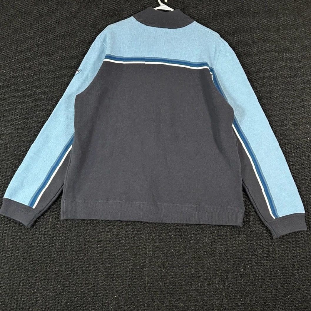 Mossimo VINTAGE Mossimo Mens Full Zip Sweater Jacket Blue Gray Stripes Size XXL Size US XXL / EU 58 / 5 - 3 Thumbnail