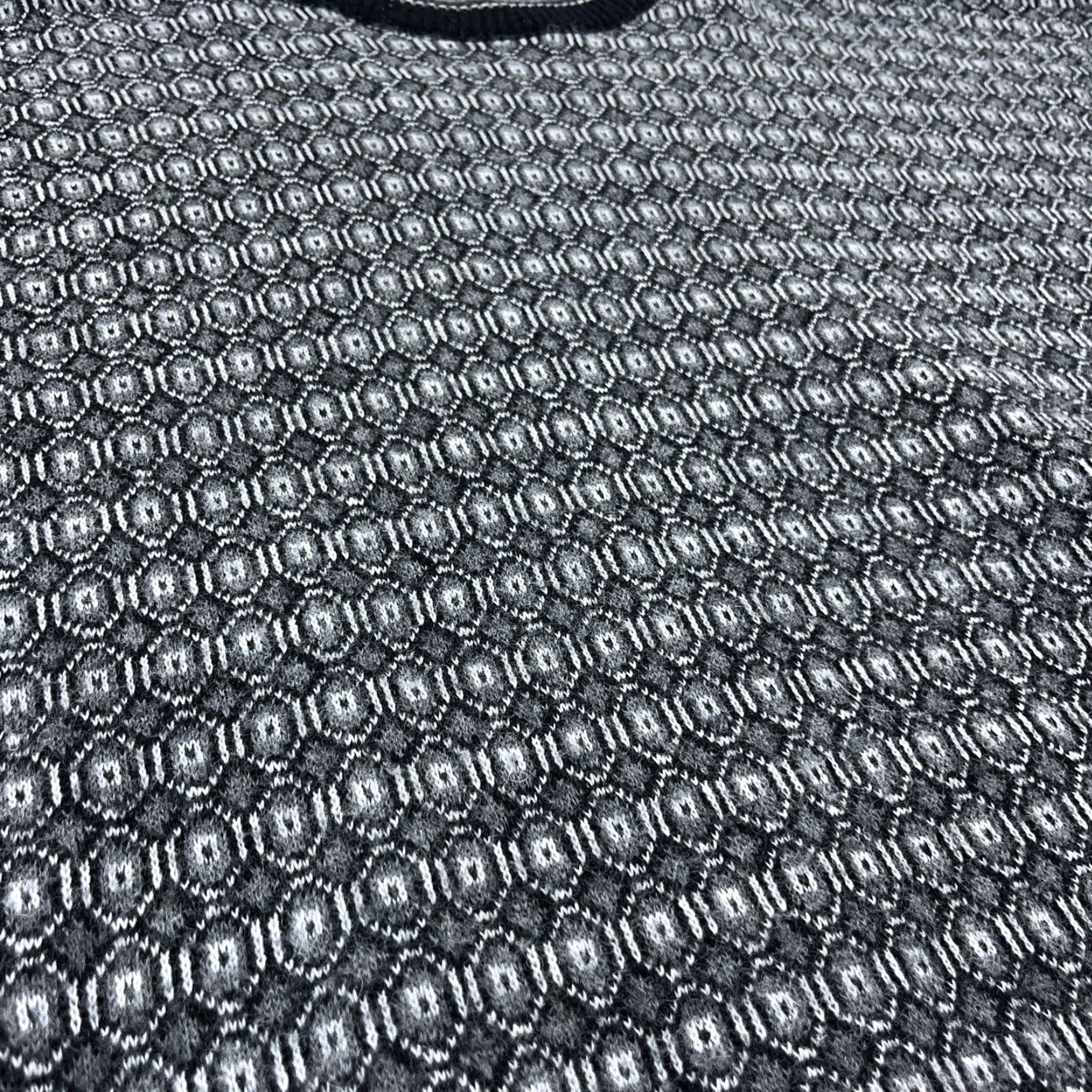 Vintage VINTAGE Grandpa Sweater Men XL Gray Wool Blend Geometric Knit 90s Y2K Cosby Hagger Pullover Crew Neck Mens Size US XL / EU 56 / 4 - 5 Thumbnail