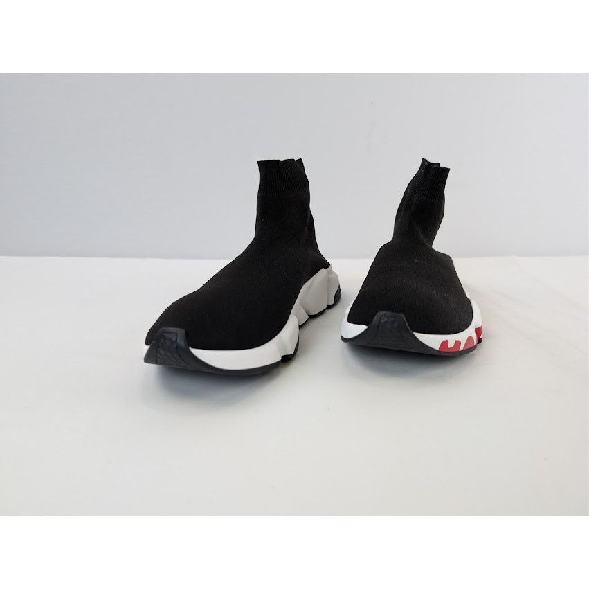Balenciaga o1rshd1 Speed LT Graffiti Sneakers in Black / White / Red Size US 8 / EU 41 - 7 Thumbnail