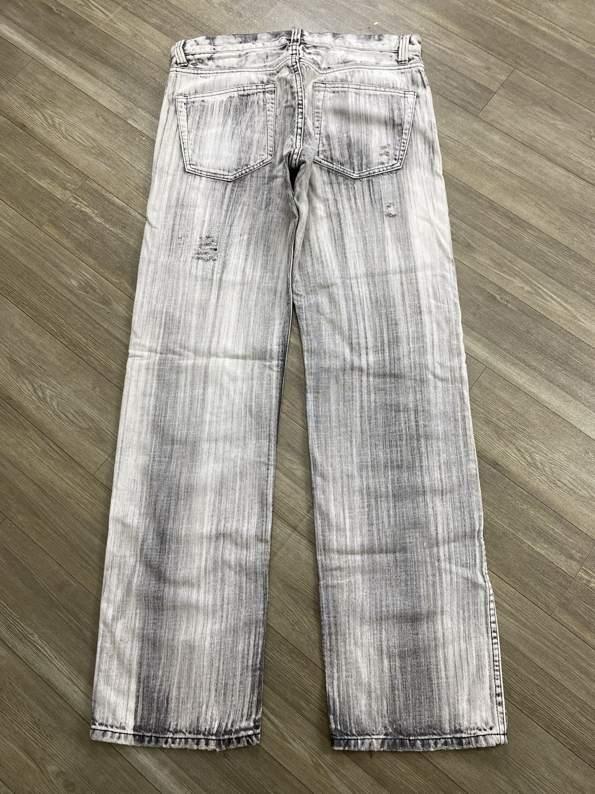 Japanese Brand 2000s Tornado Mart Style Acid Wash Punk Lgb Distressed Jeans Size US 32 / EU 48 - 16 Thumbnail