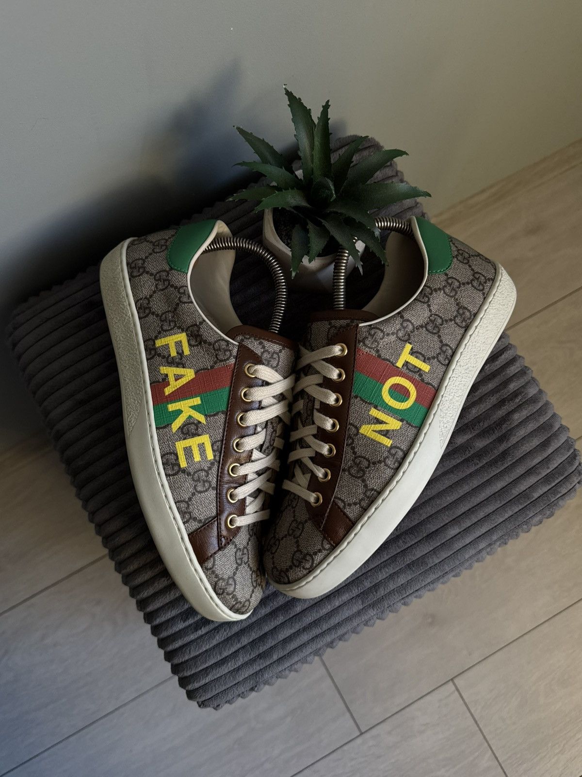 Gucci Gucci Fake Not Ace GG Monogram Sneakers Size US 6.5 / EU 39-40 - 2 Thumbnail