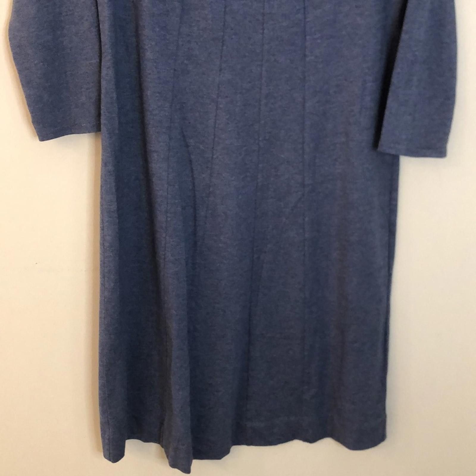 Other J. Jill Blue midi Tee shirt dress cropped sleeves soft SM Size S / US 4 / IT 40 - 4 Thumbnail