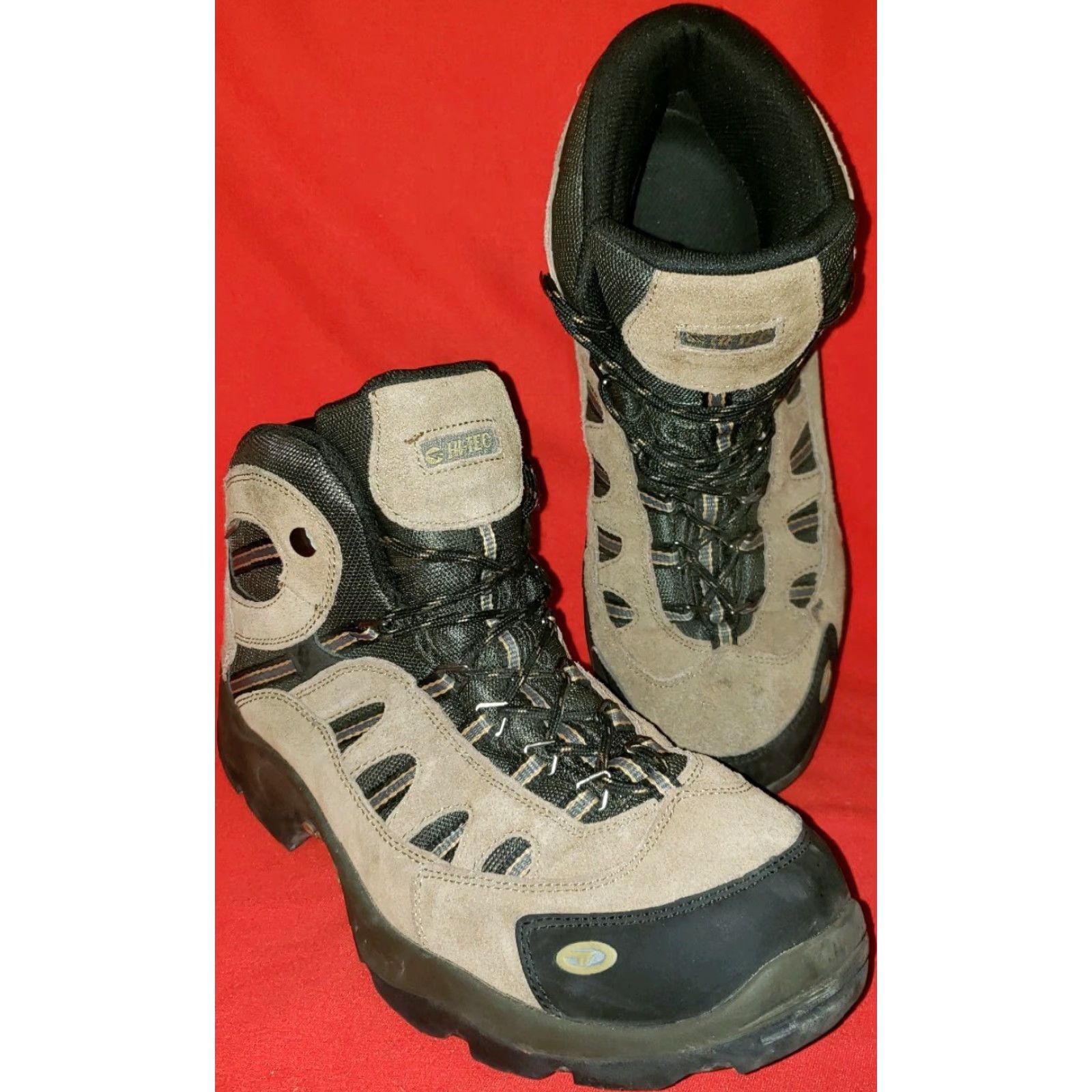 Vintage Hi-Tec Bandera Mid WP Men's Hiking Boots Size 13M Khaki Suede Ankle 7035 Size US 13 / EU 46 - 2 Thumbnail