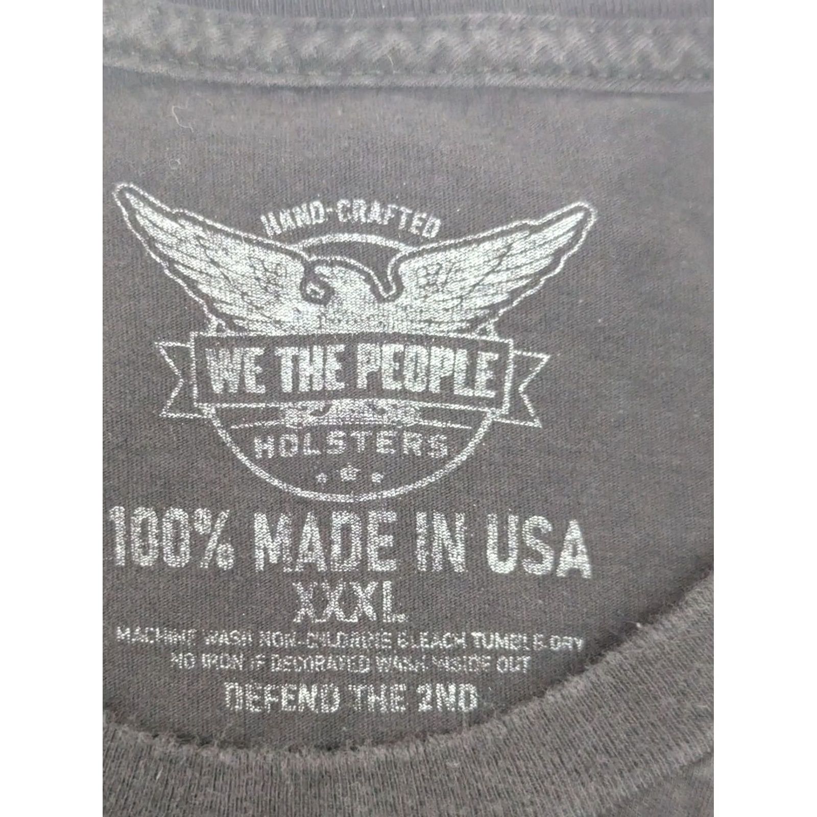 Vintage We The People Holsters Defend The 2nd Shirt 3XL Black Red Short Sleeve Crew Men Size US XXL / EU 58 / 5 - 3 Thumbnail
