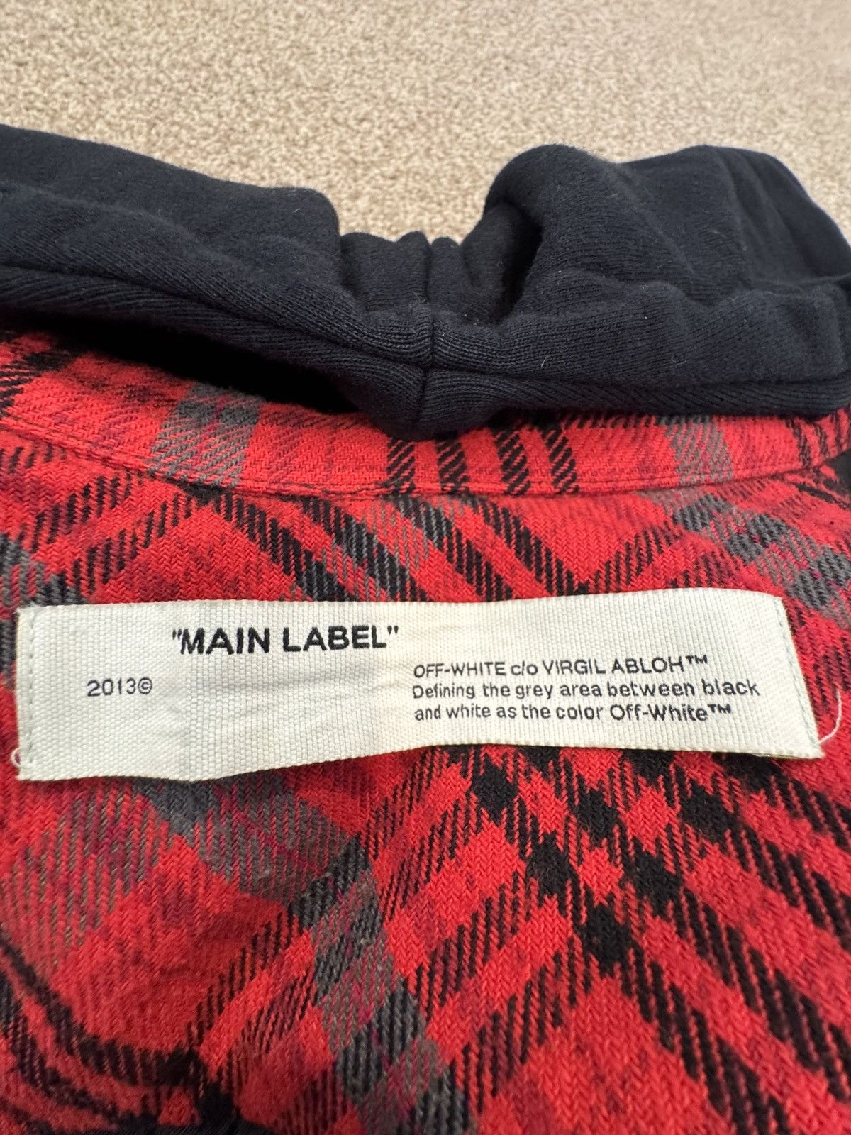 Off-White OFF-WHITE RED HOODED FLANNEL JACKET Size US S / EU 44-46 / 1 - 5 Thumbnail
