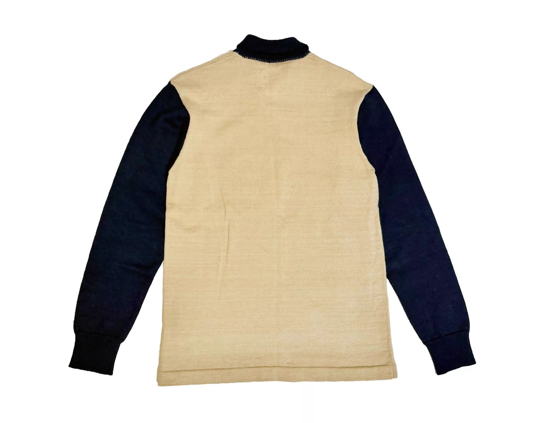 Visvim VISVIM 22ss GODFREY Knit L/S Navy Oat Colorblock Size US L / EU 52-54 / 3 - 2 Thumbnail