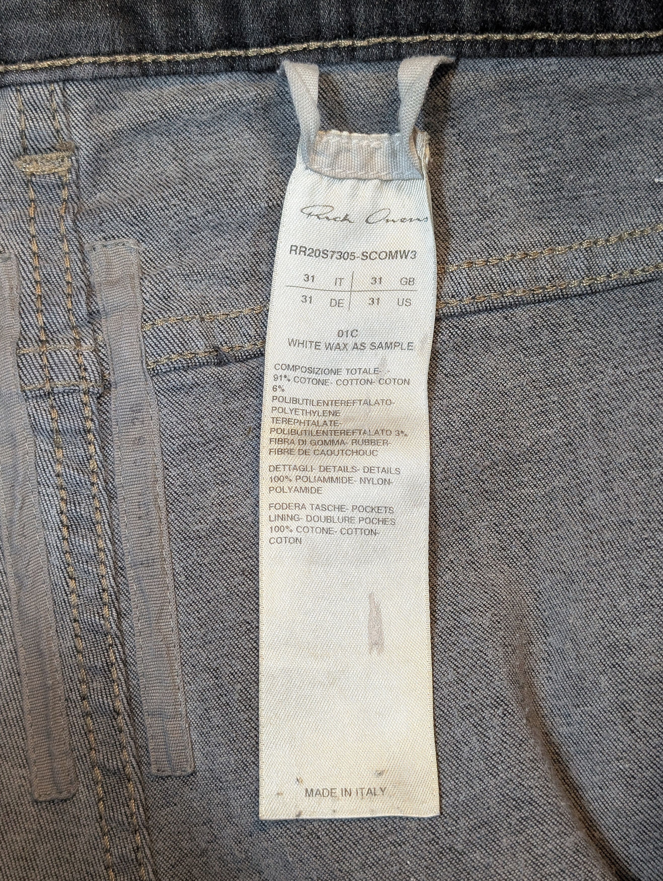 Rick Owens Rick Owens SS20 Tecuatl SAMPLE Coated Tyrone Collage Jeans Size US 31 - 7 Thumbnail