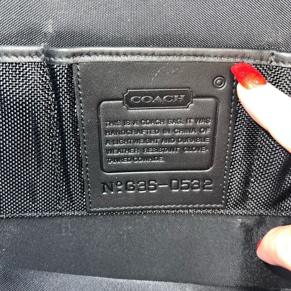 Coach COACH PRESCOTT 90s Vintage BLACK LEATHER LAPTOP BRIEFCASE MESSENGER BAG WITH COA Size ONE SIZE - 3 Thumbnail
