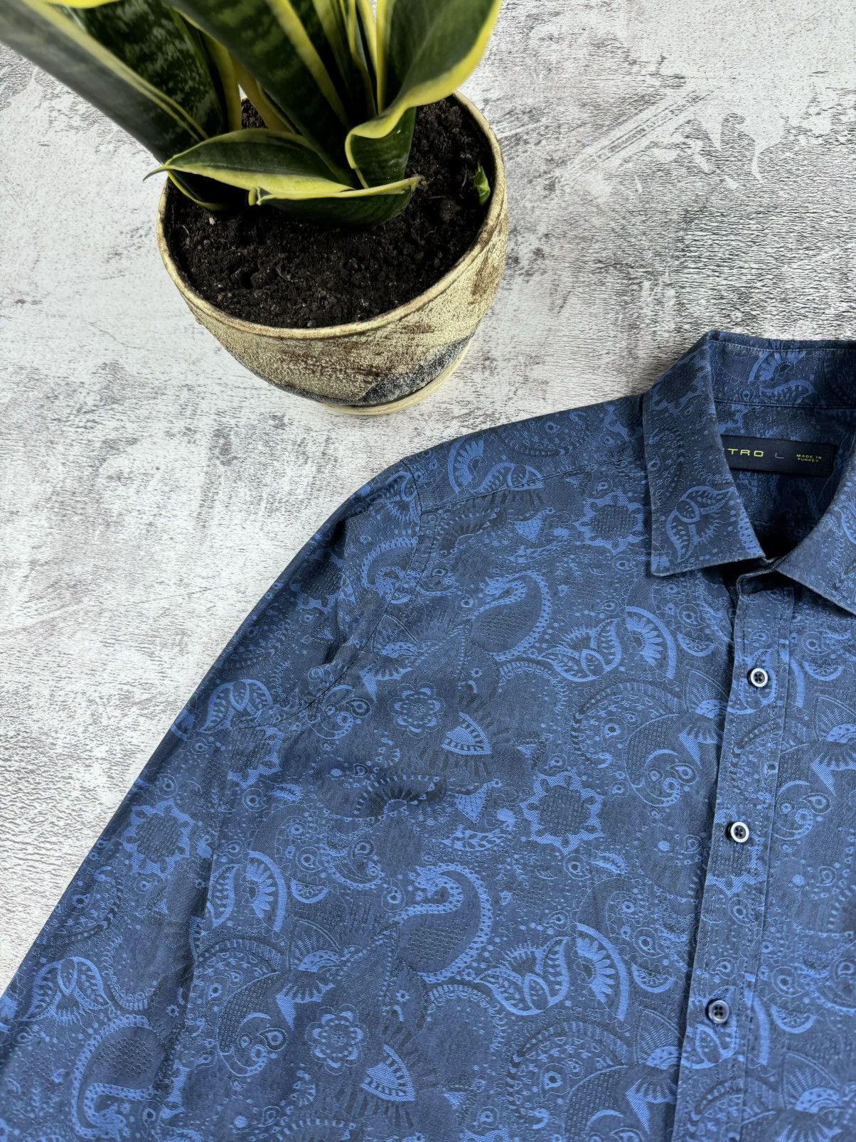 Etro Vintage Etro Milano Full Monogram Tie Dye Streetwear Shirt Size US L / EU 52-54 / 3 - 7 Thumbnail