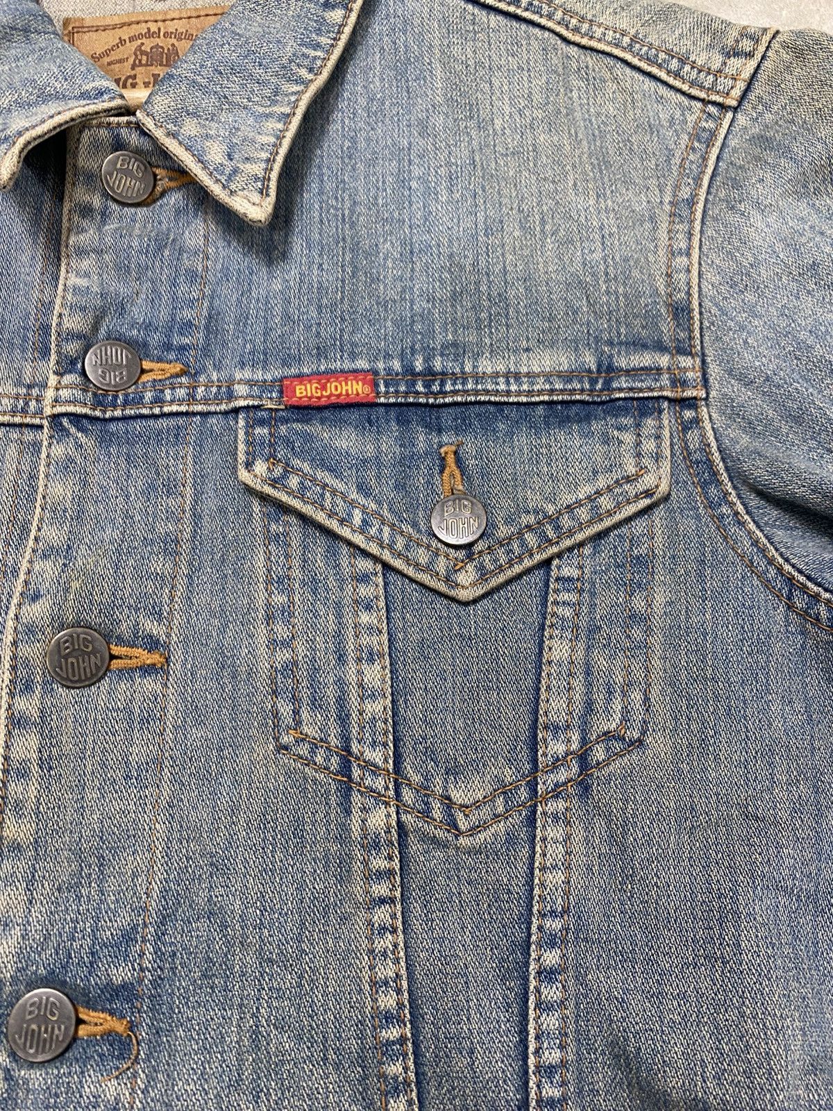 Big John Rare Vintage 90s Big John Denim Jacket Size US S / EU 44-46 / 1 - 8 Thumbnail