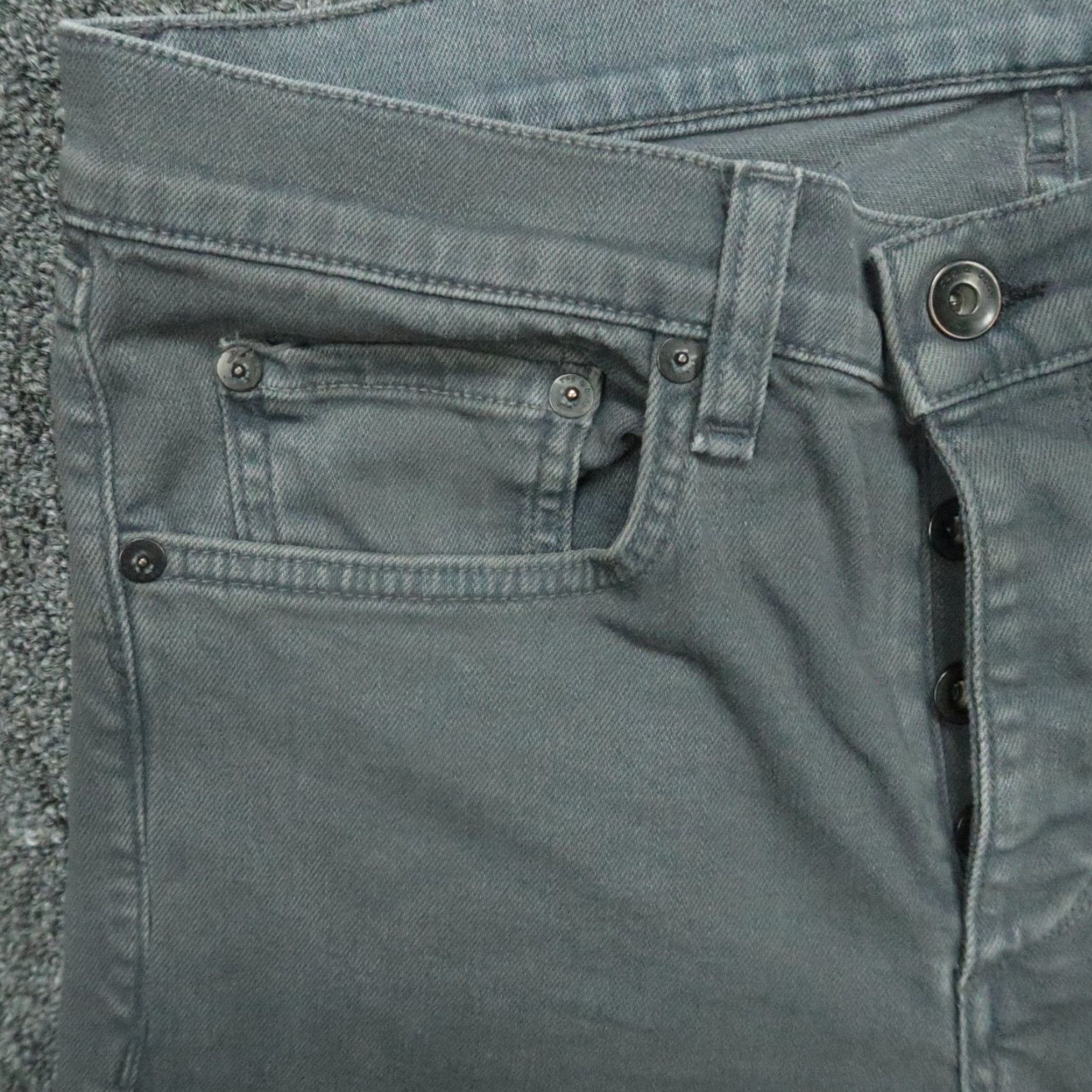 Rag & Bone rag & bone Jeans Men 30x30 Gray Slim 5-Pocket Denim Button Fly Stretch N/A Size US 30 / EU 46 - 3 Thumbnail