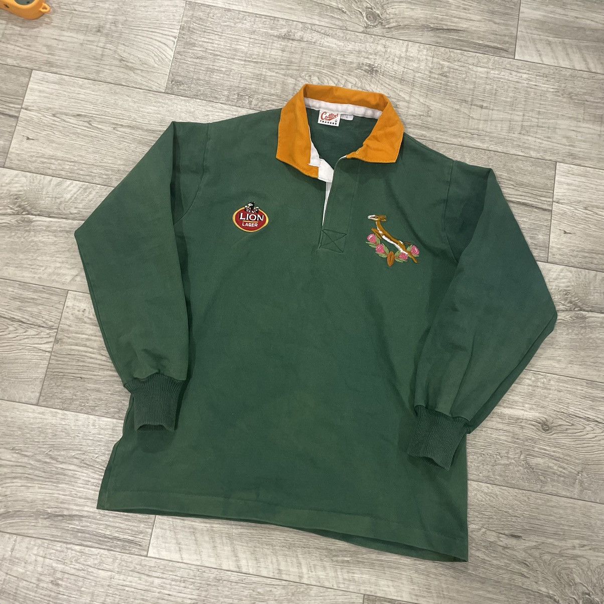 Cotton Traders × Vintage South Africa rugby 90s lion lager jersey 1992 POLO australia Size US L / EU 52-54 / 3 - 1 Thumbnail