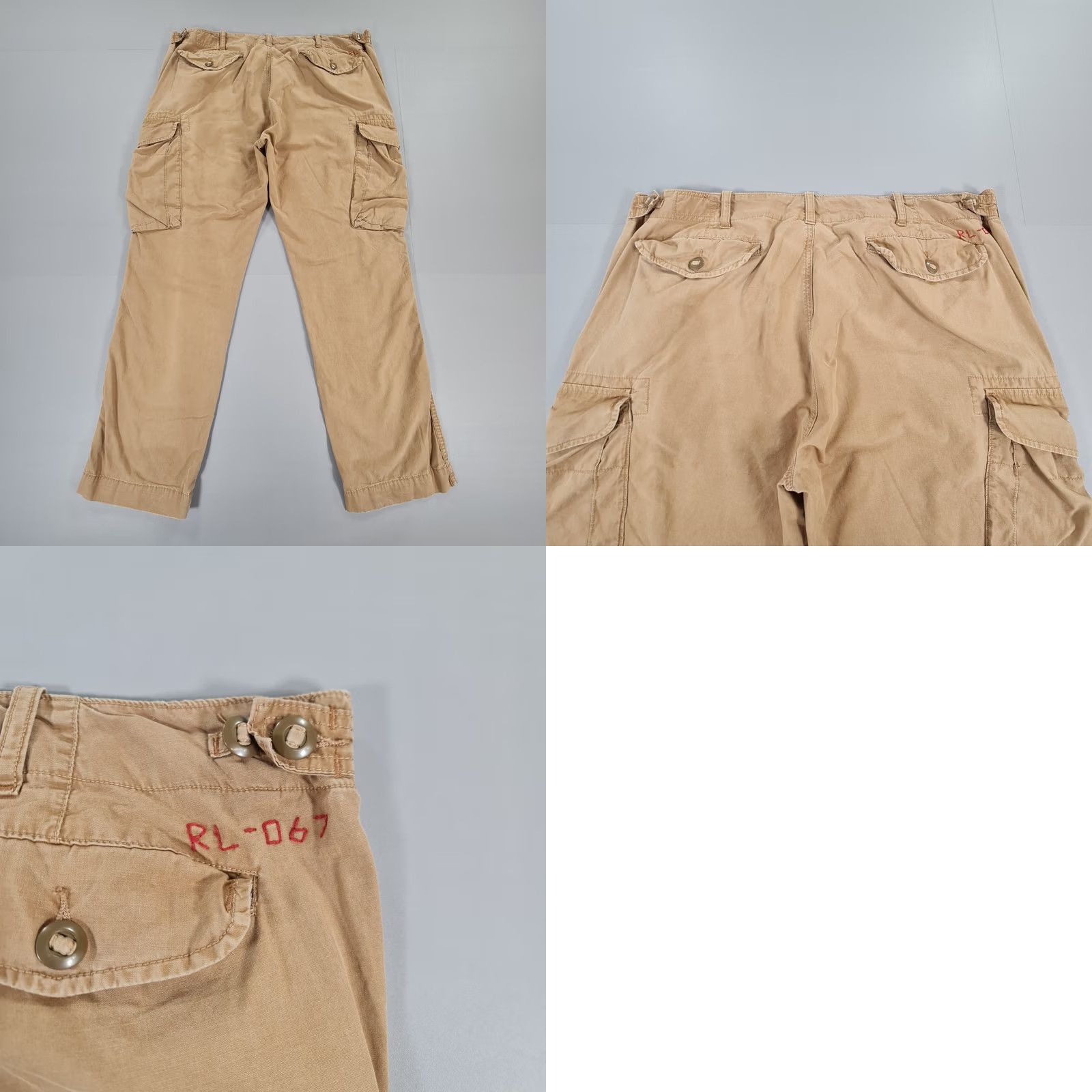 Polo Ralph Lauren VINTAGE Polo Ralph Lauren Cargo Pants Brown W42 L32 Paratrooper Pants Mens Cargo Regular Cotton Beige 6 Pockets Army Boys Mens Size US XL / EU 56 / 4 - 8 Thumbnail