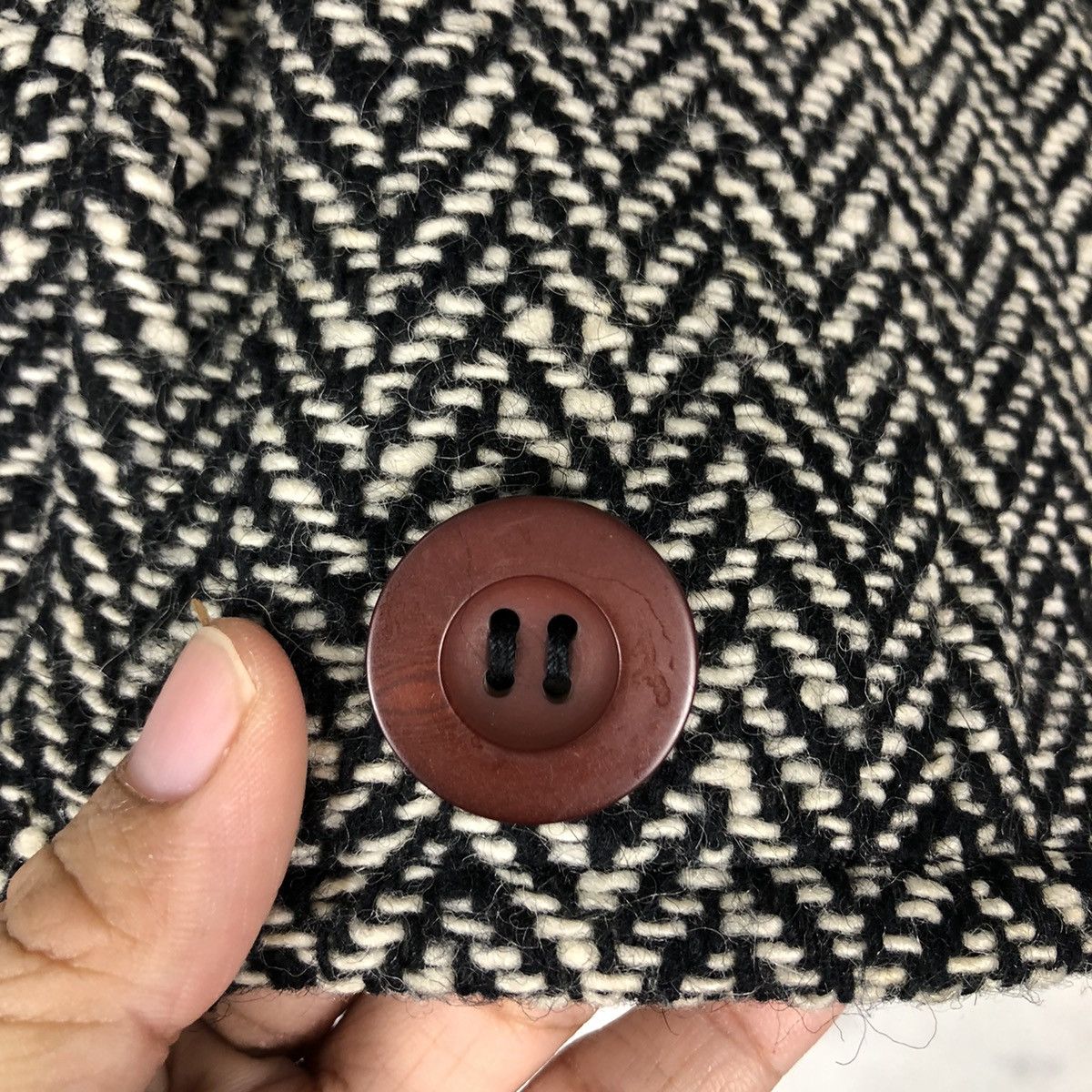 Issey Miyake 🔥Vintge Wool Bomber Jacket Herringbone Reor Japan Made Size US M / EU 48-50 / 2 - 16 Thumbnail